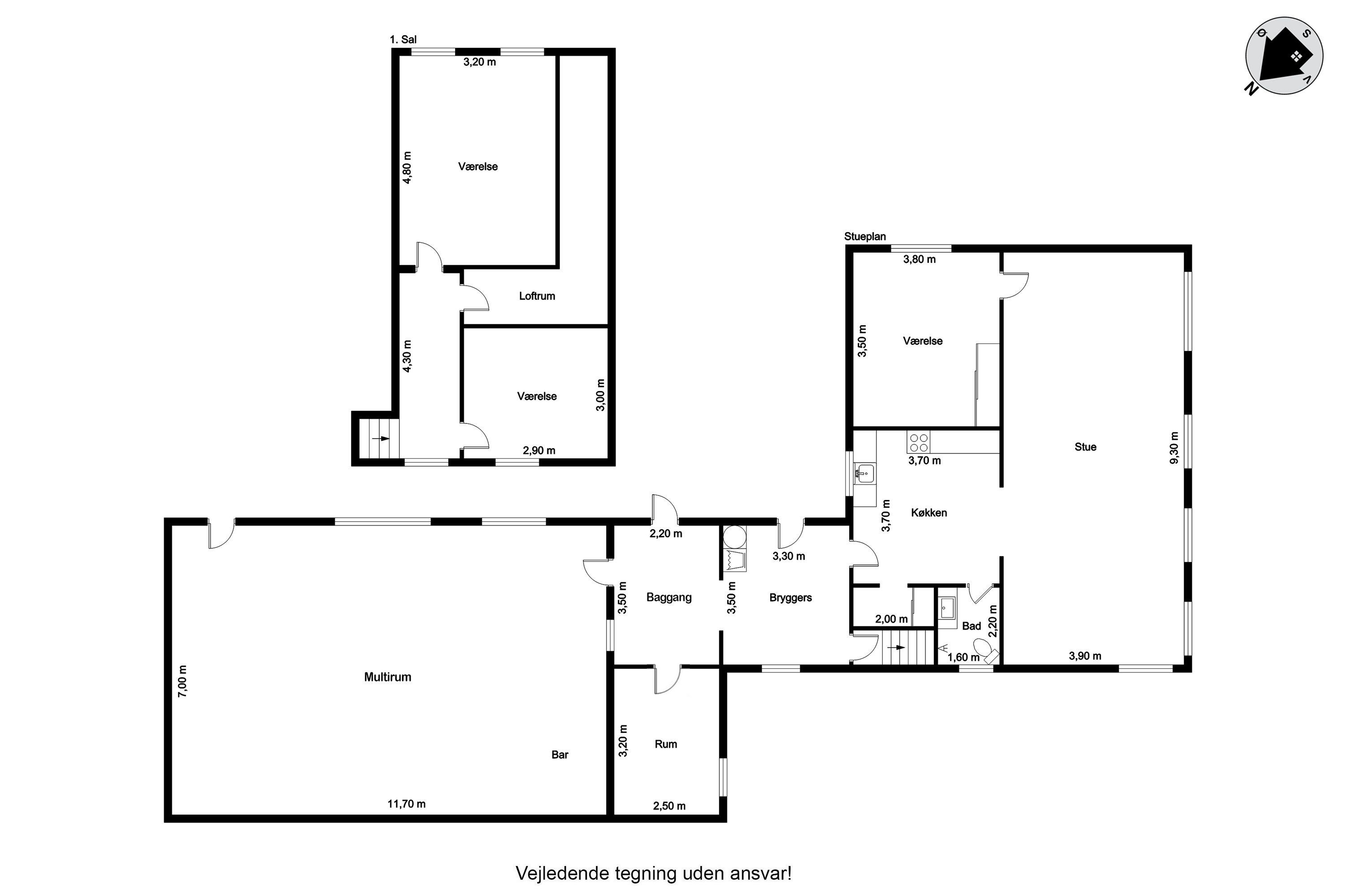 Plantegninger billede af Aabenraavej 37, 6240 Løgumkloster