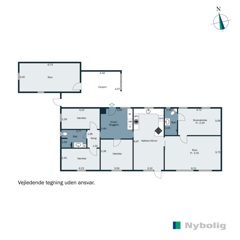 Plantegninger billede af Lykkevej 15A, Løjt Kirkeby, 6200 Aabenraa