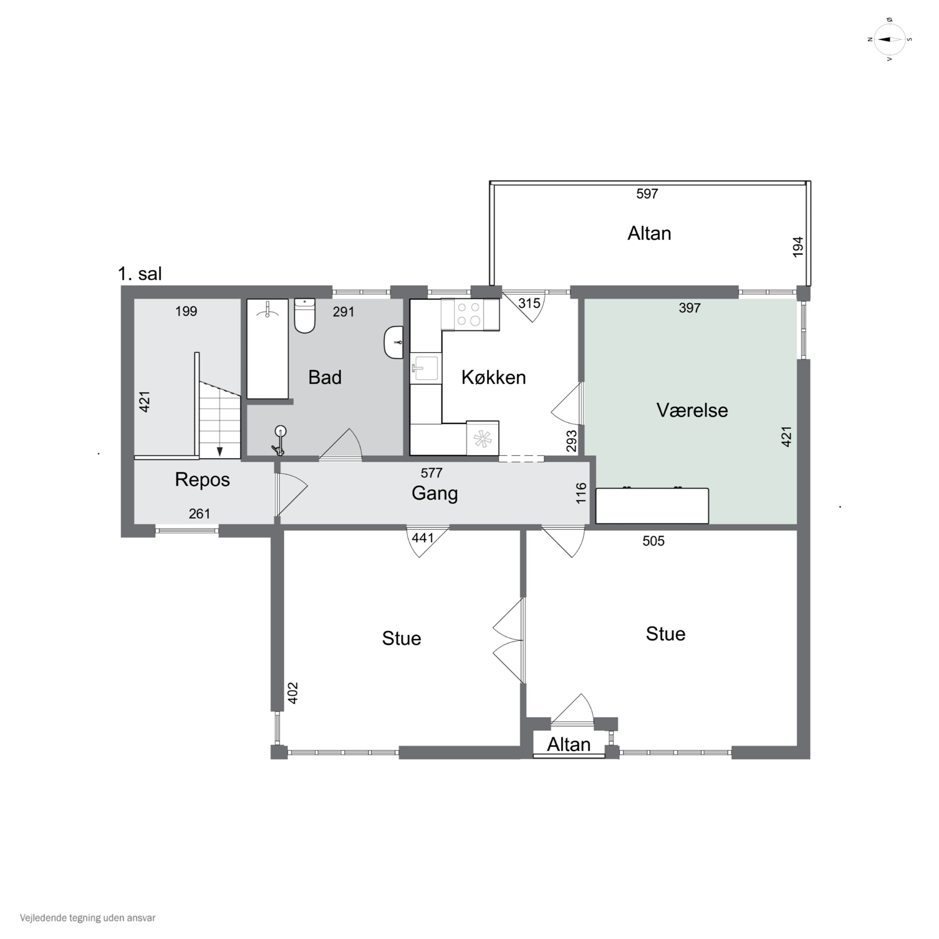 Plantegninger billede af Frederiksberggade 37, 8600 Silkeborg