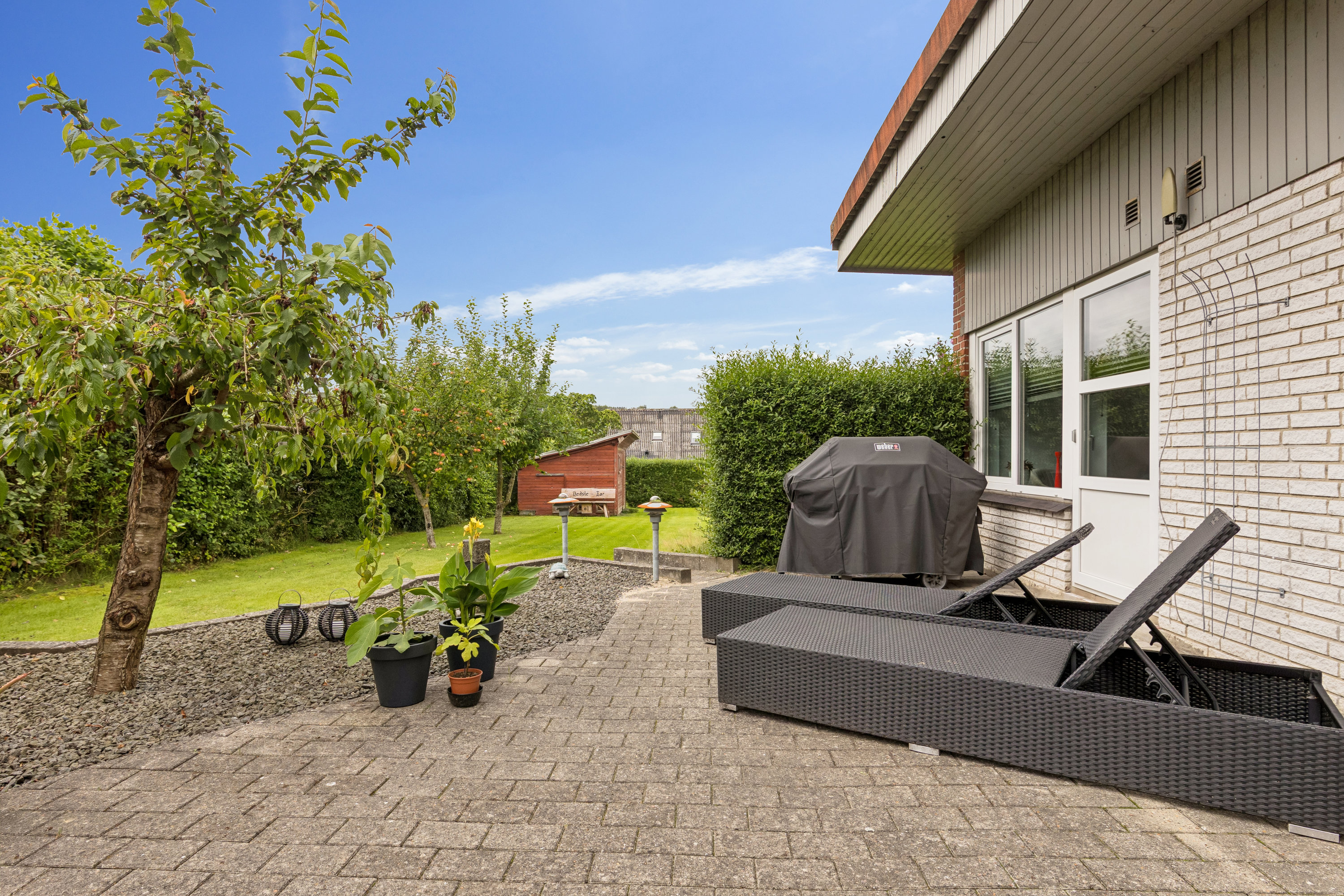 Fremhævet terrasse billede i fuldskærmstilstand. Billede af Hovangsvej 43, 9500 Hobro