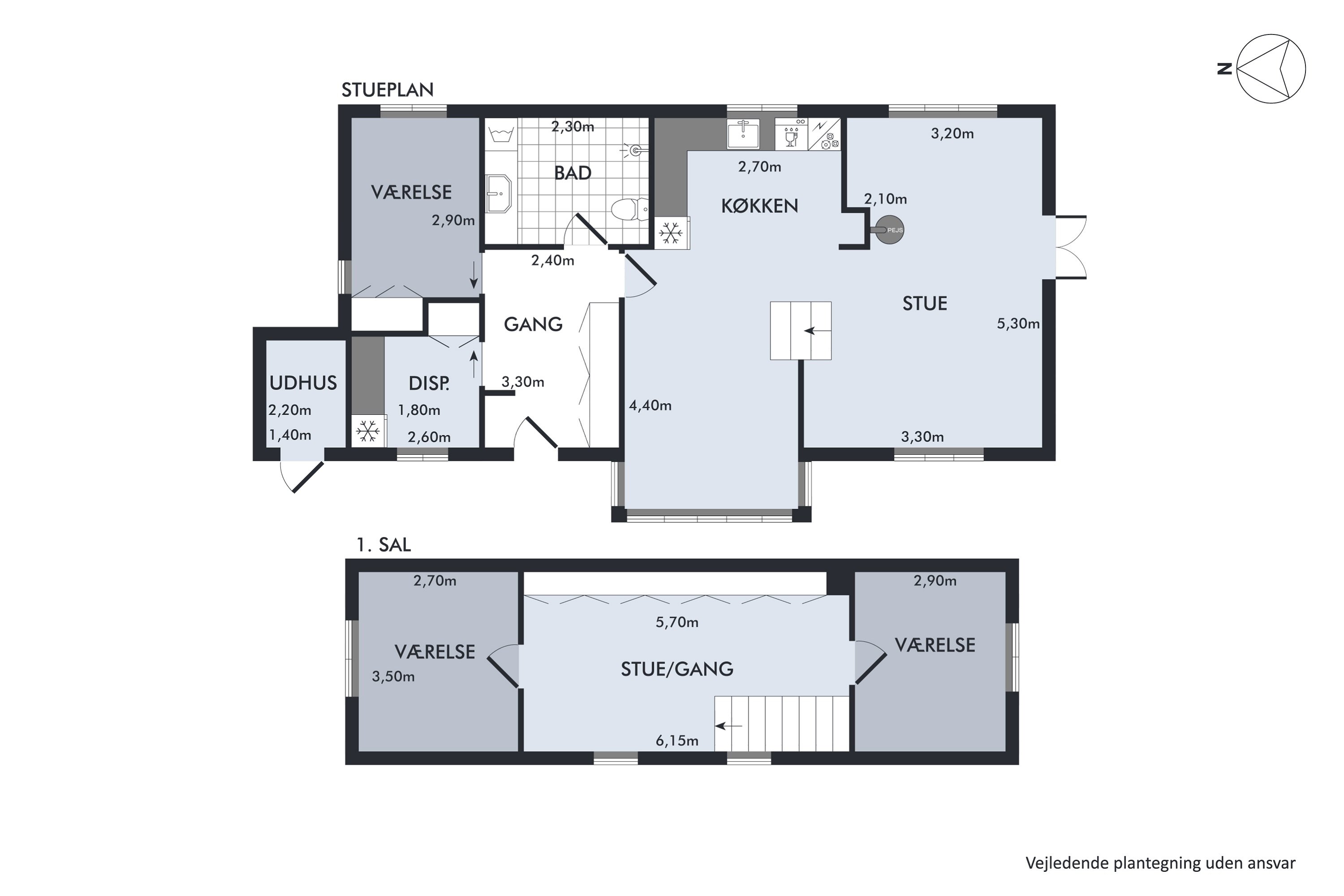 Plantegninger billede af Mosevej 4, Tversted, 9881 Bindslev