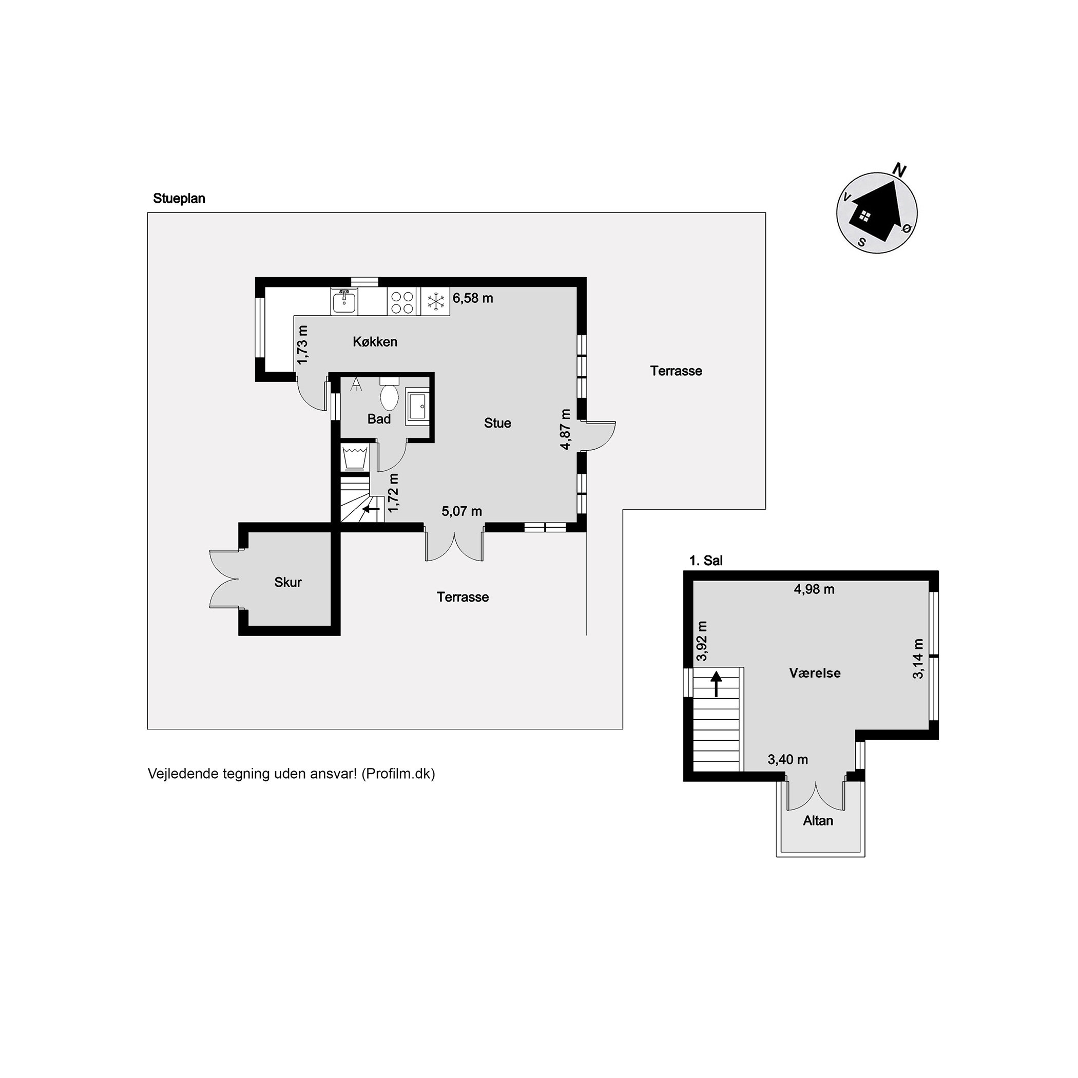 Plantegninger billede af Strandvejen Grønninghoved 3, Grønninghoved, 6093 Sjølund