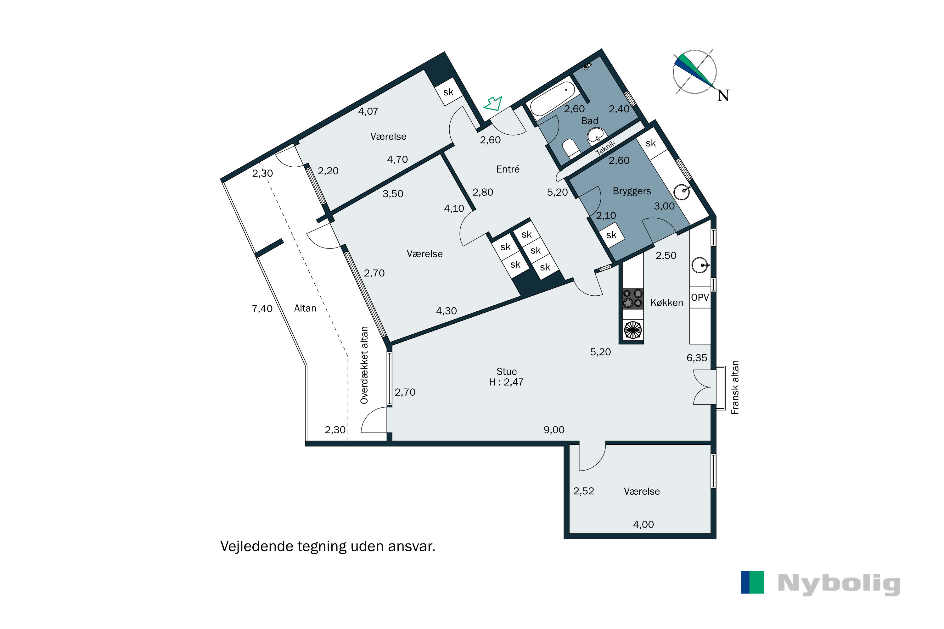 Plantegninger billede af Skodsborgvej 410, 1. tv., 2942 Skodsborg