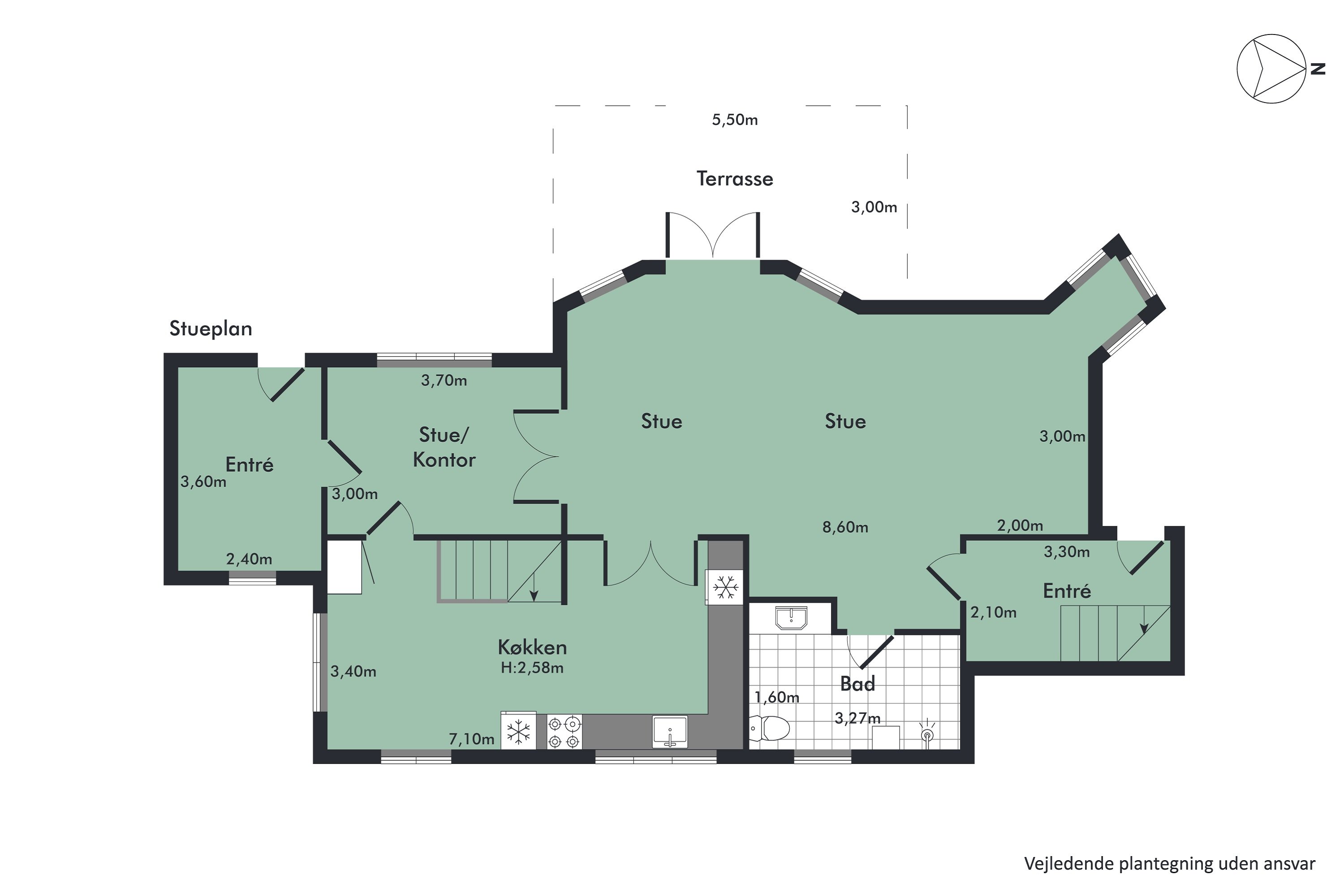 Plantegninger billede af Elme Alle 12, st.., 9000 Aalborg