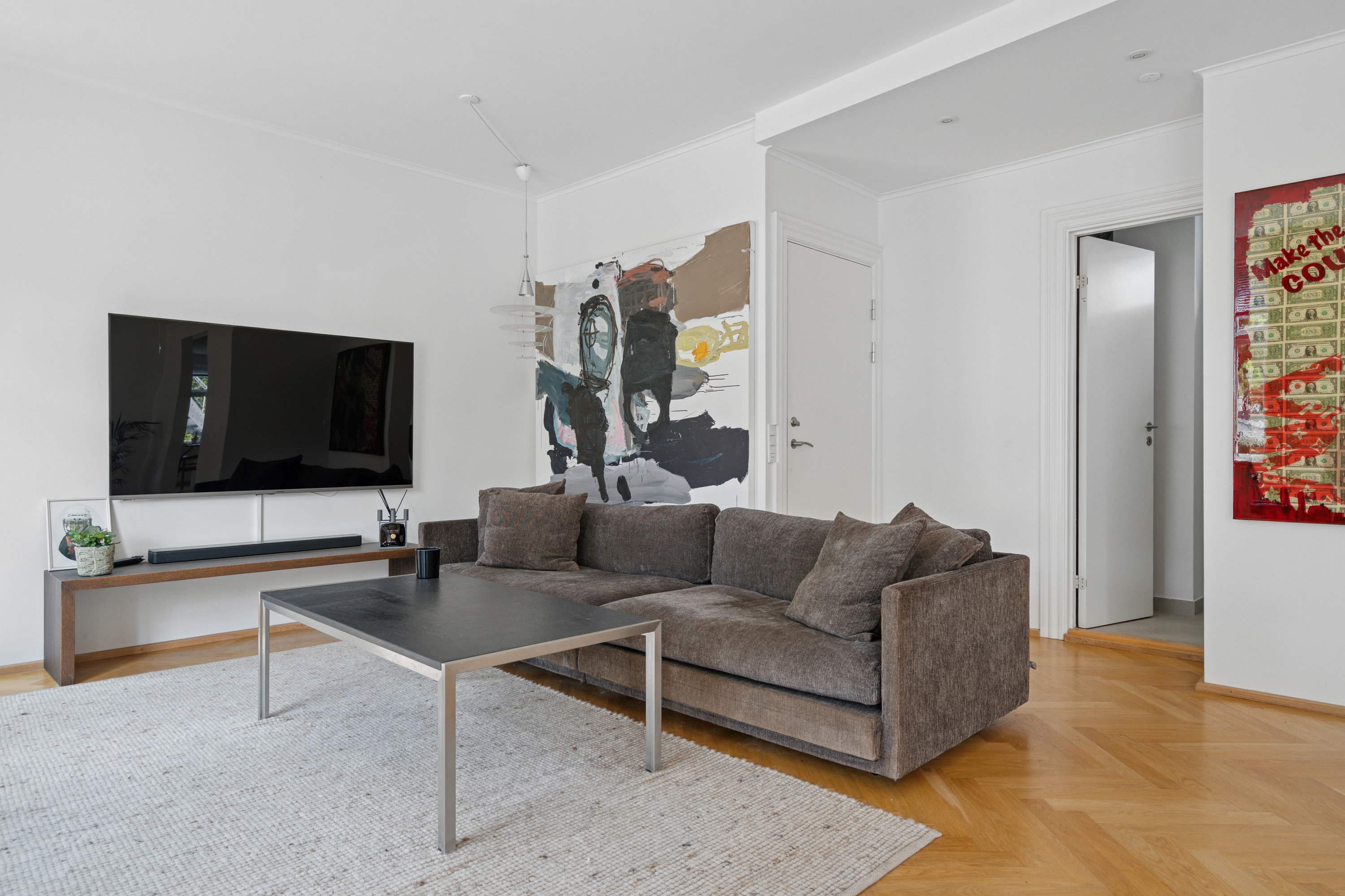 Fremhævet stue billede i fuldskærmstilstand. Billede af Elme Alle 12, st.., 9000 Aalborg