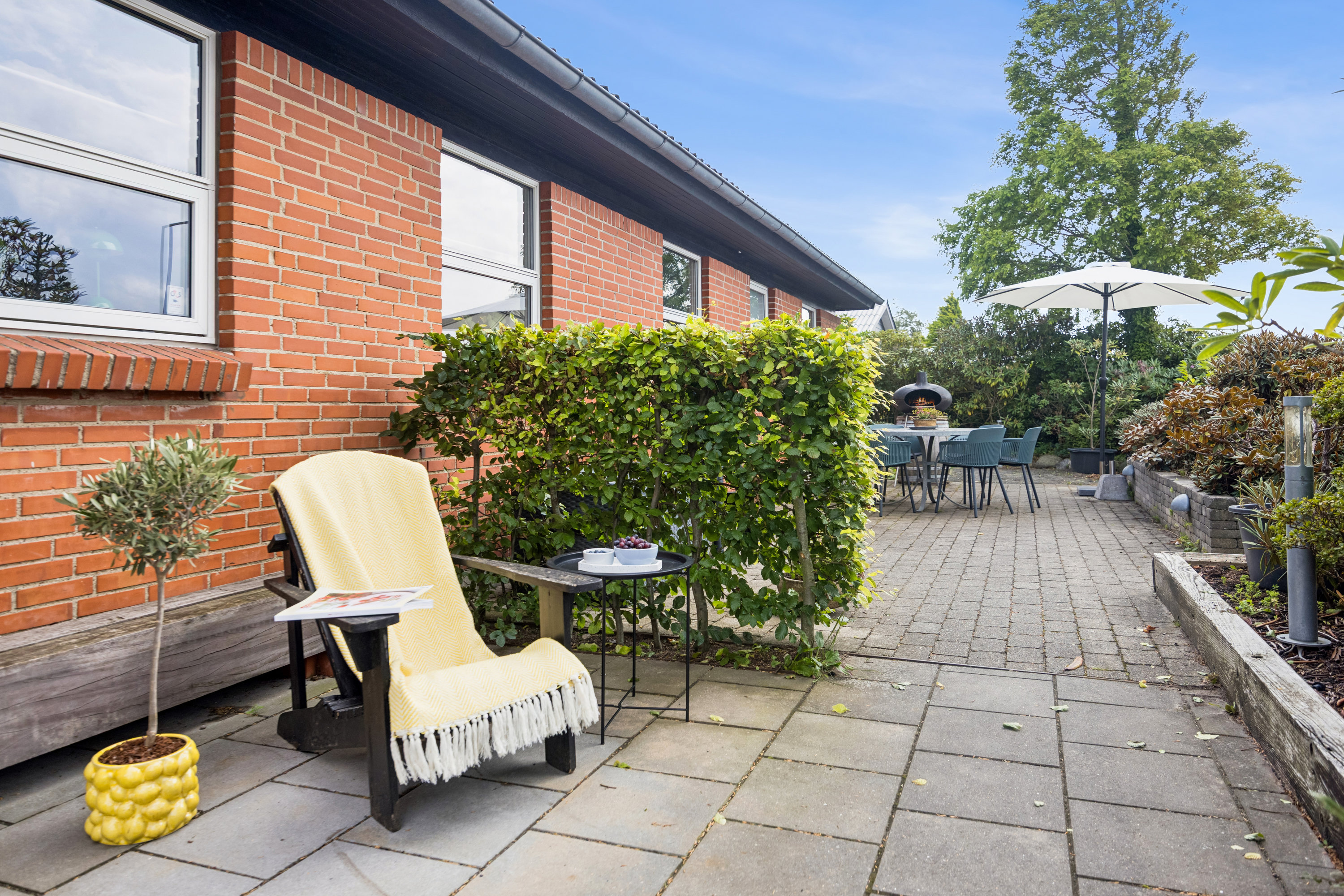 Fremhævet terrasse billede i fuldskærmstilstand. Billede af Bollen 14, 9362 Gandrup