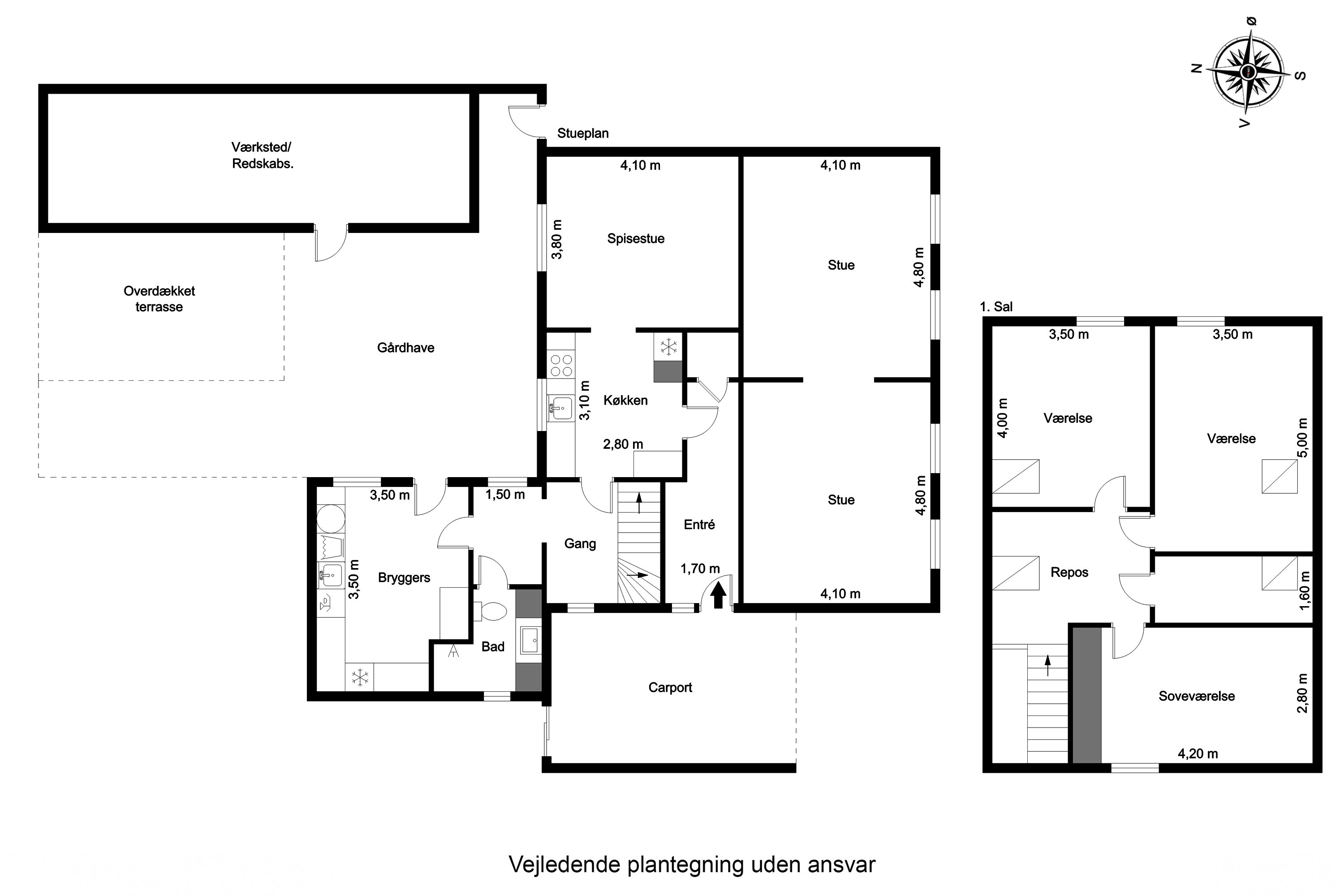 Plantegninger billede af Danmarksgade 43, 7600 Struer