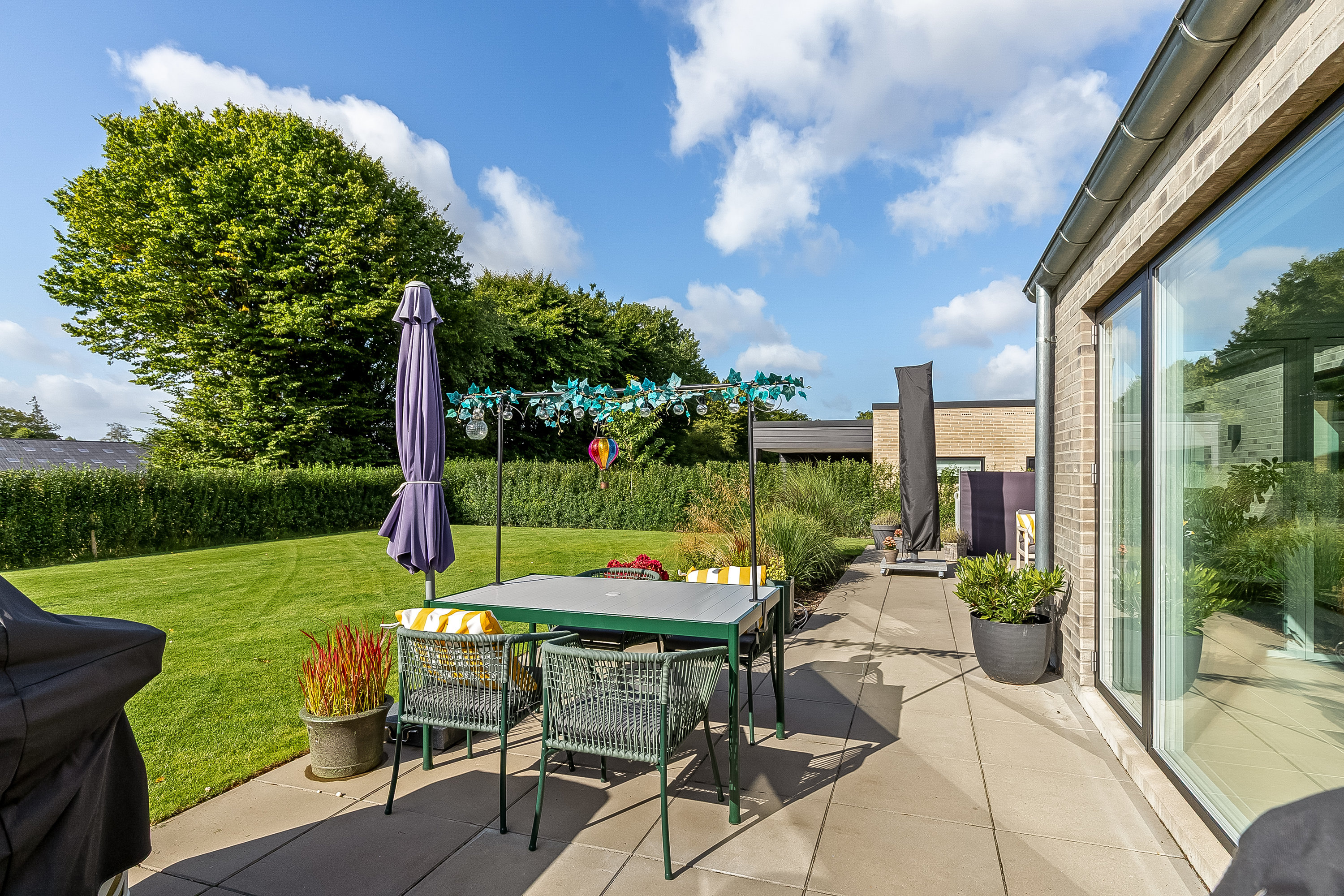 Fremhævet terrasse billede i fuldskærmstilstand. Billede af Hørvænget 13, Vonsild, 6000 Kolding