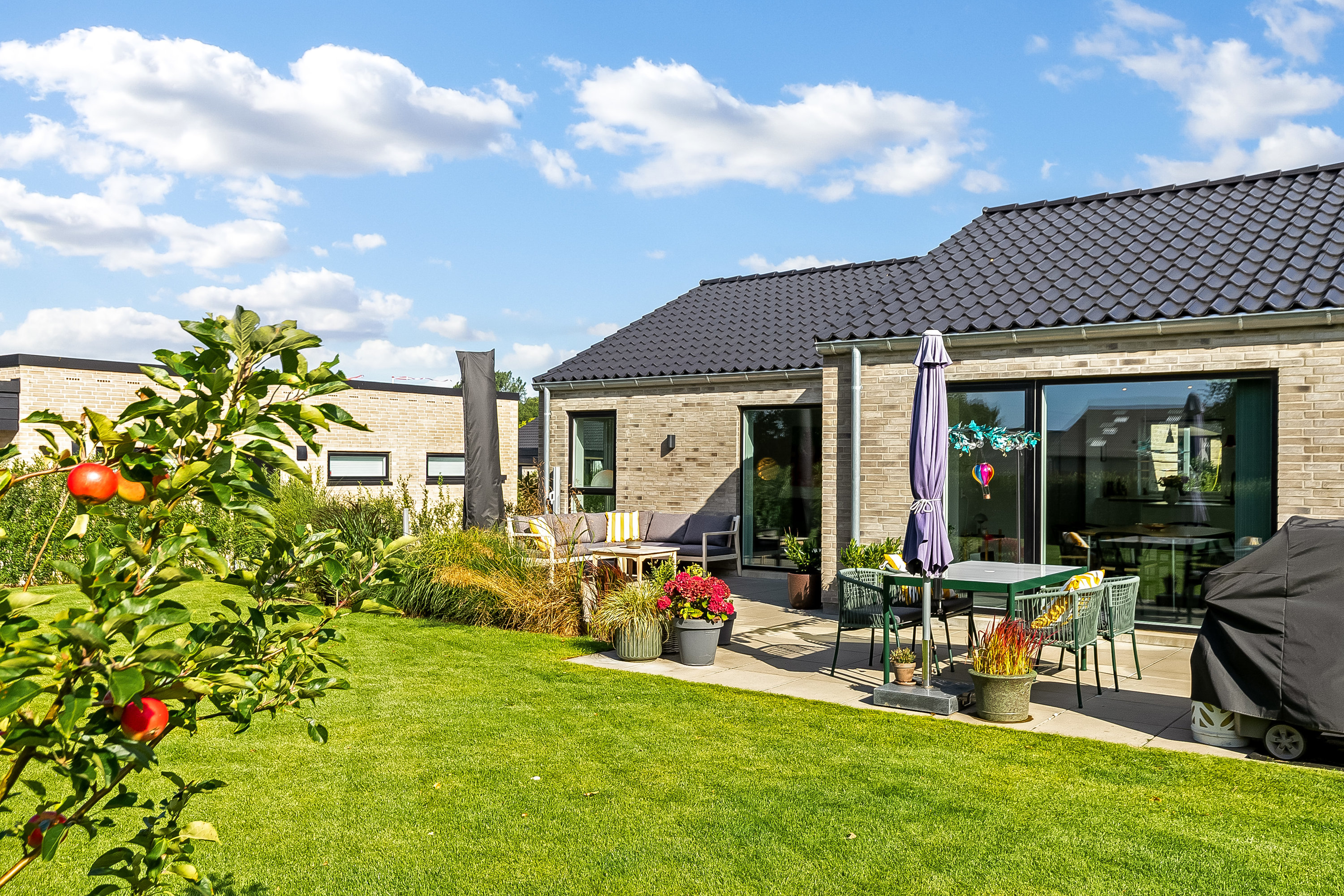 Fremhævet terrasse billede i fuldskærmstilstand. Billede af Hørvænget 13, Vonsild, 6000 Kolding