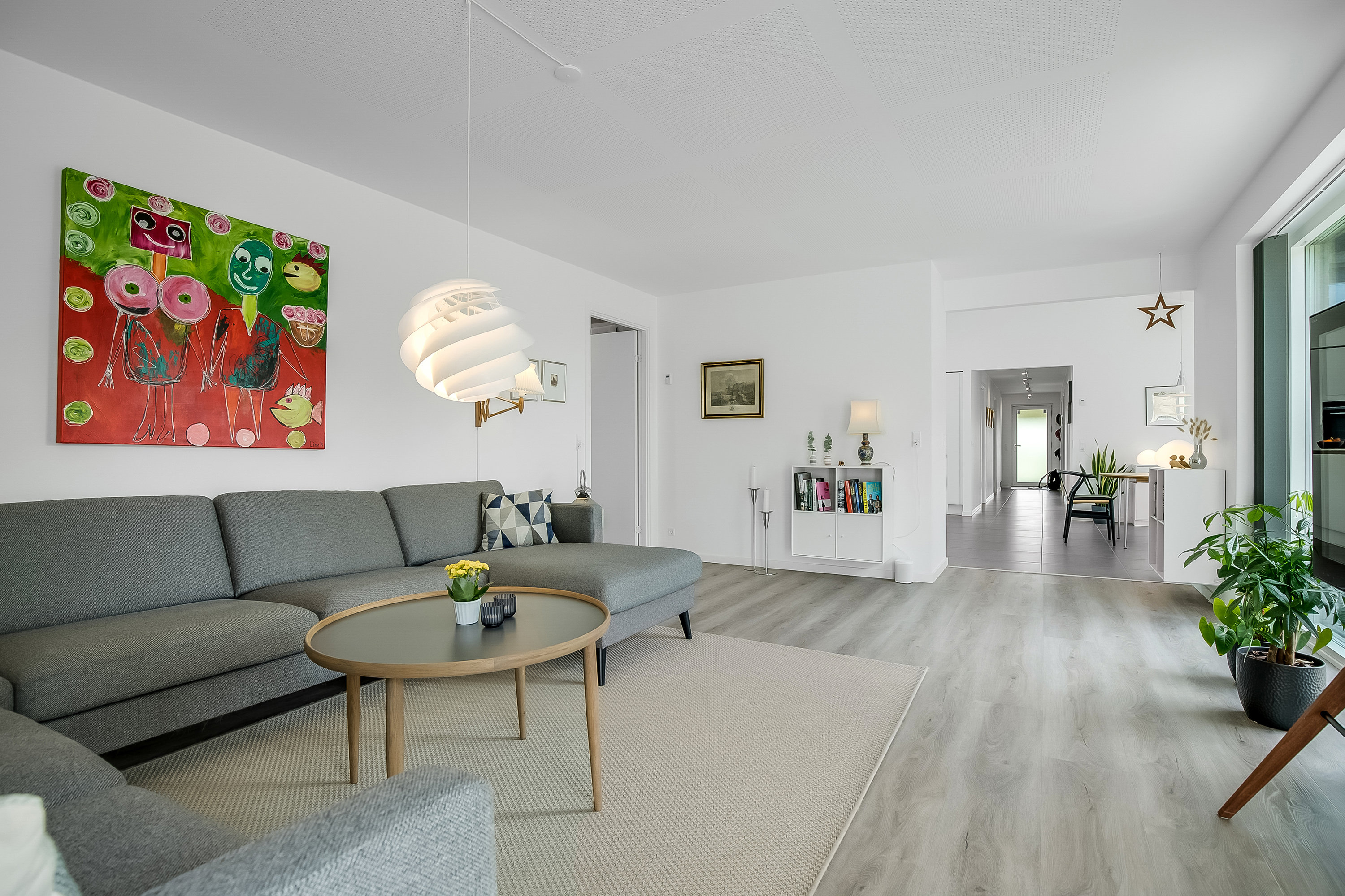 Fremhævet stue billede i fuldskærmstilstand. Billede af Hørvænget 13, Vonsild, 6000 Kolding