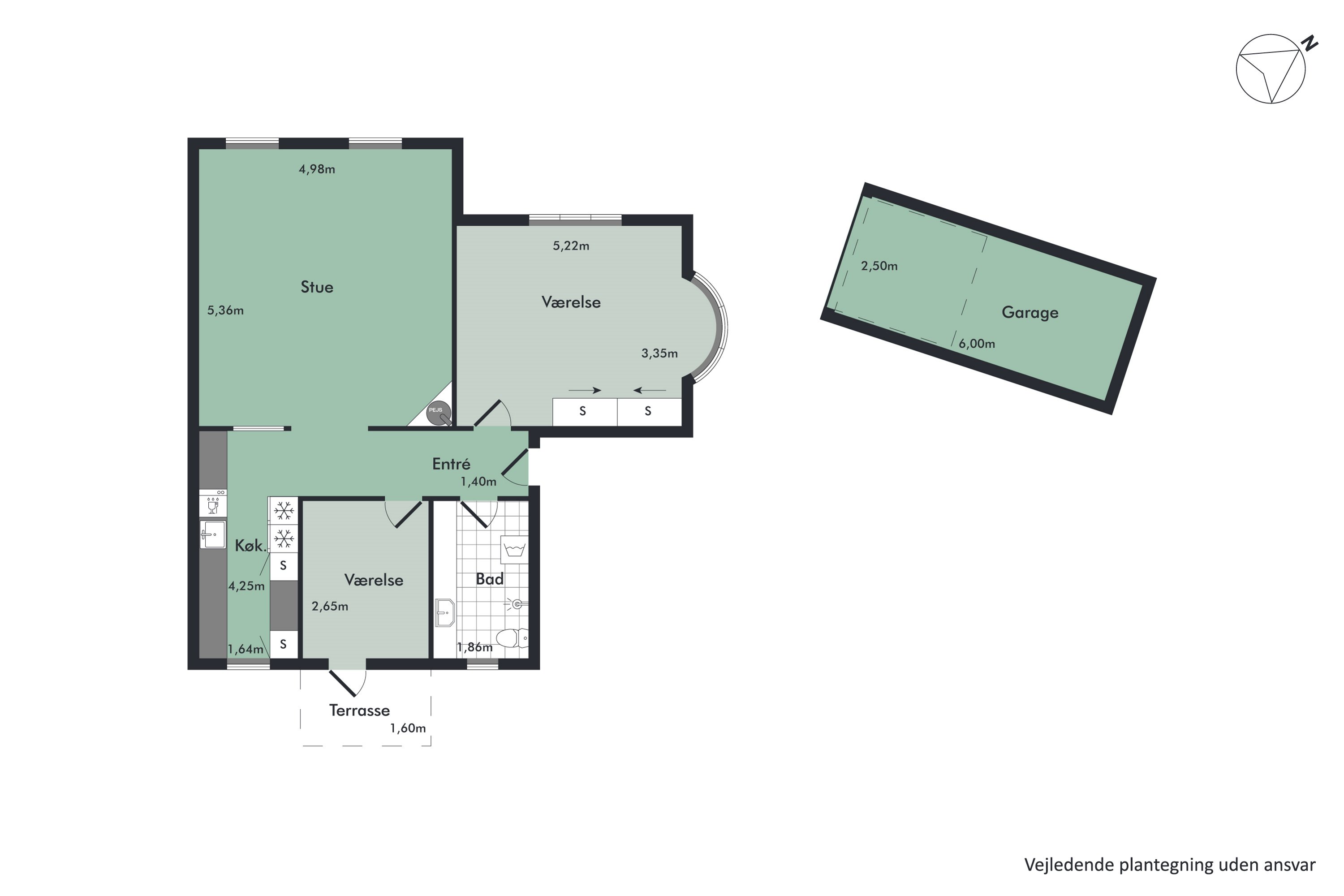 Plantegninger billede af Gugvej 125A, st.., Gug, 9210 Aalborg SØ