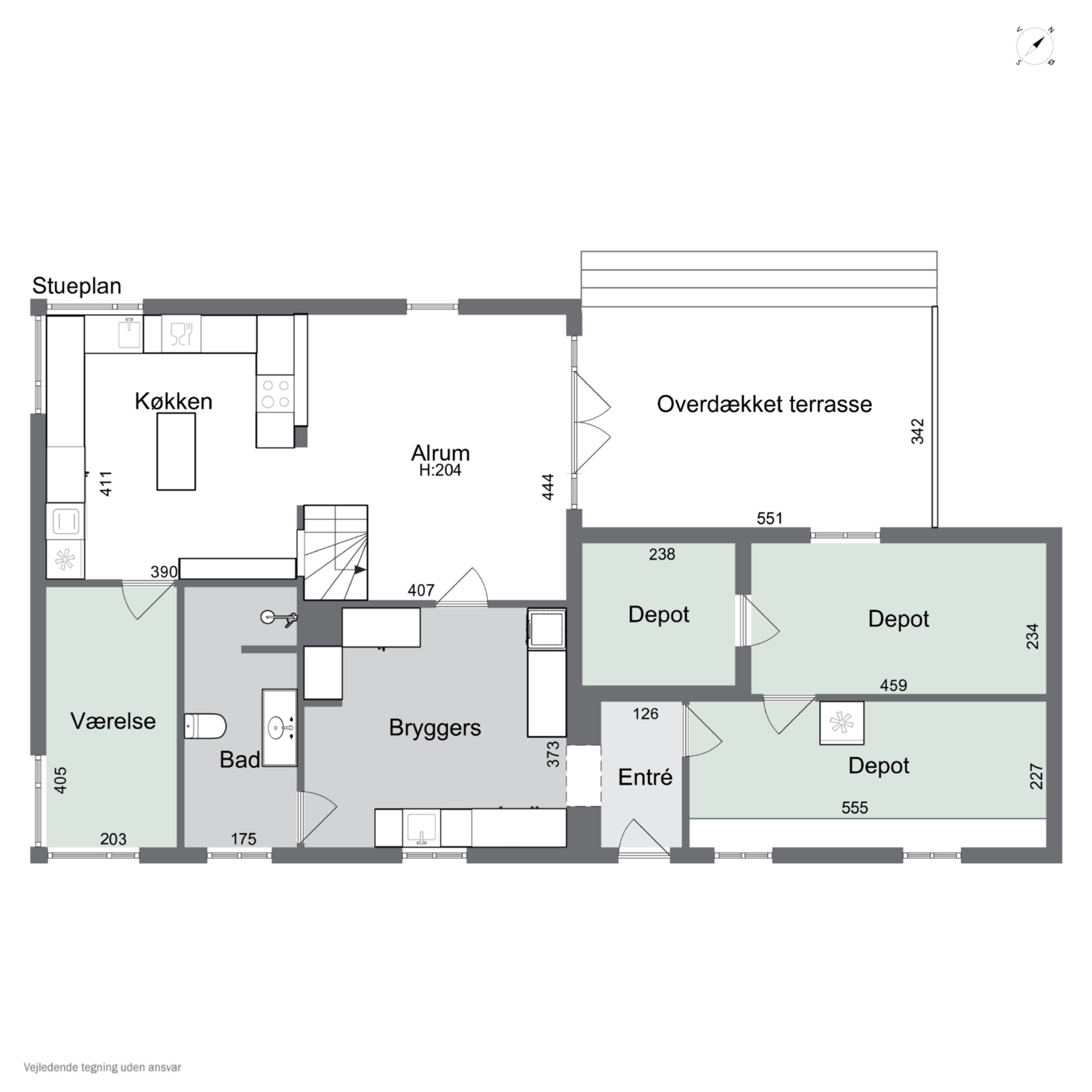 Plantegninger billede af Nordskovvej 5, Rønne, 3700 Rønne