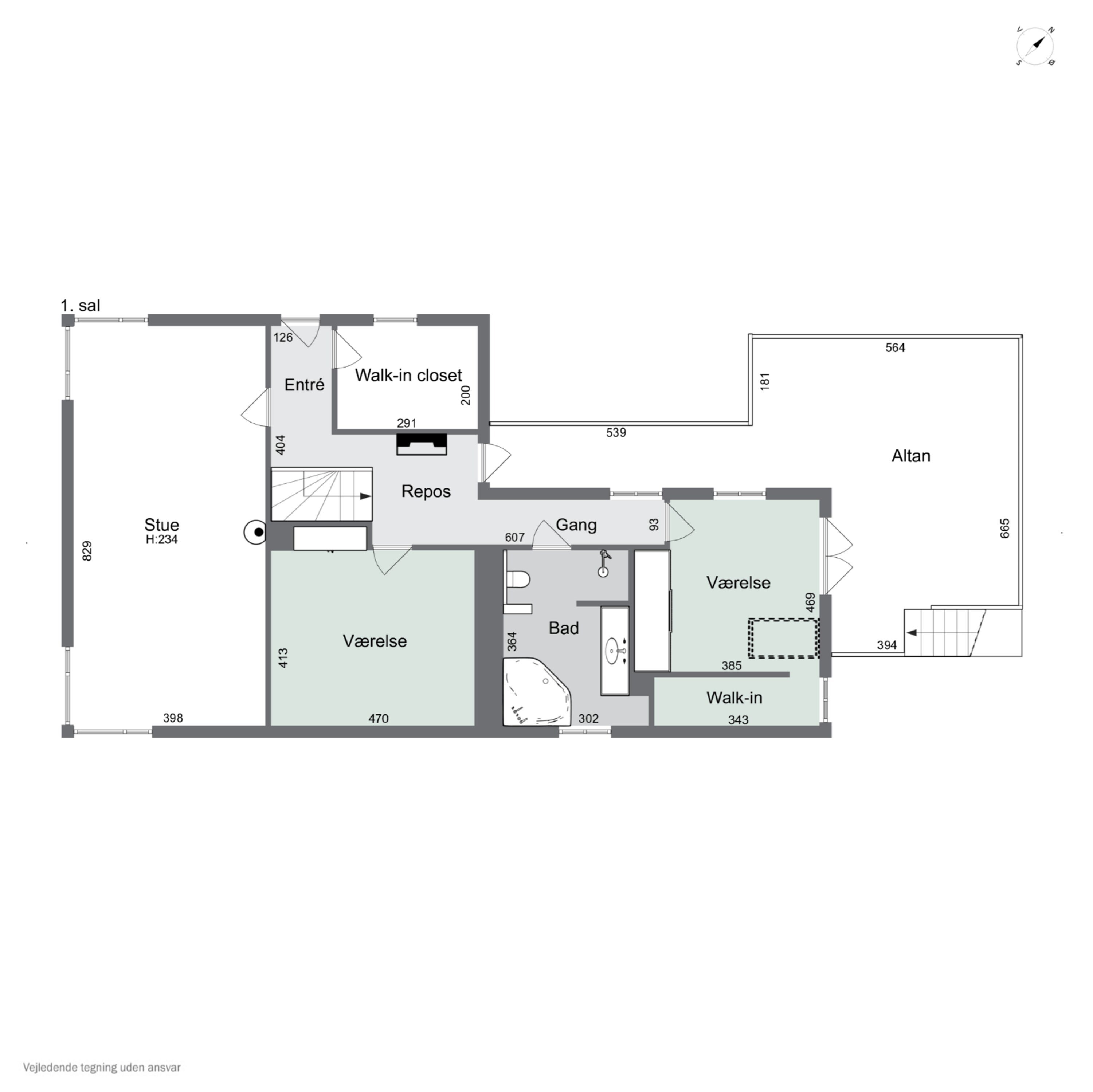 Plantegninger billede af Nordskovvej 5, Rønne, 3700 Rønne