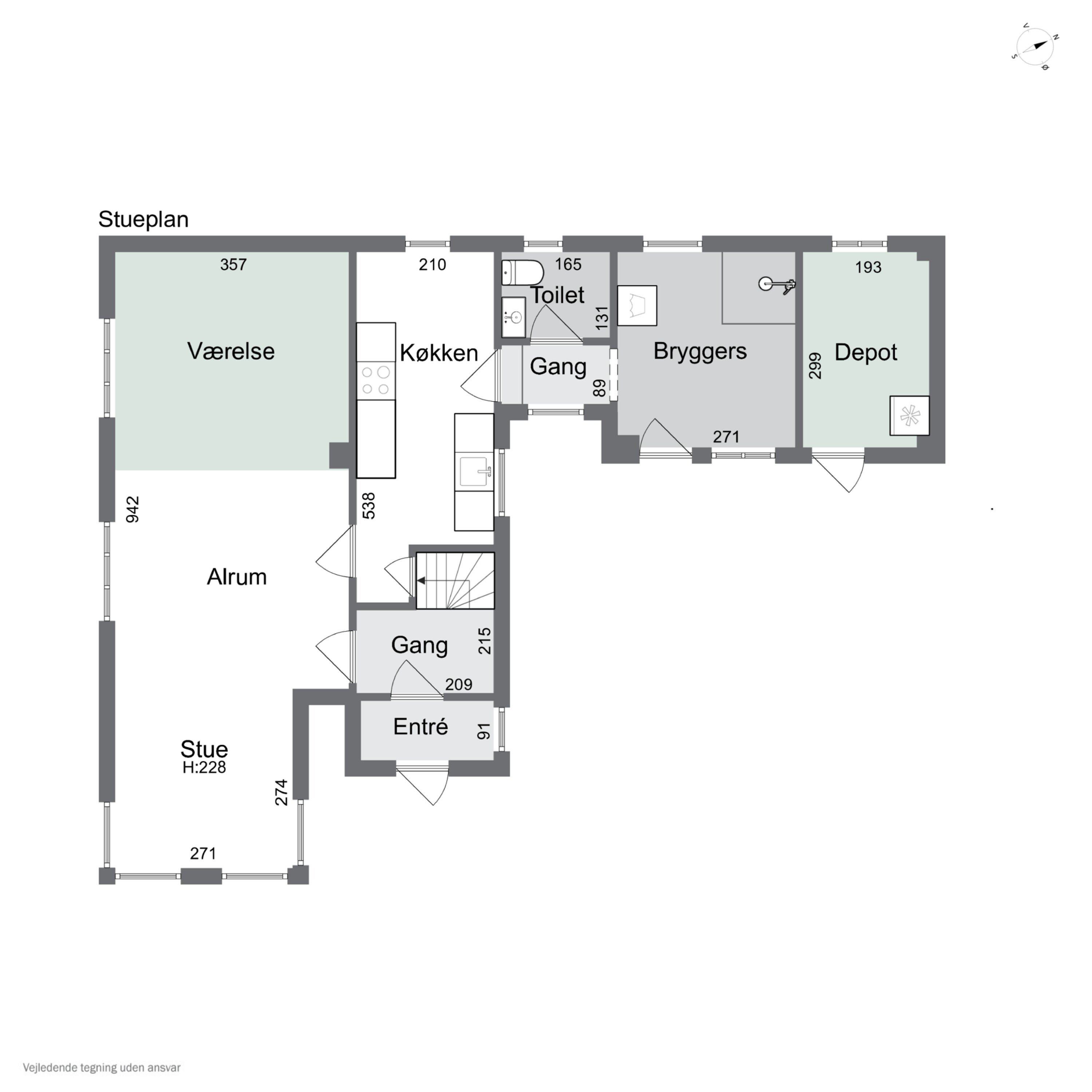 Plantegninger billede af Kissendrupvej 1B, Brandskov, 4654 Faxe Ladeplads
