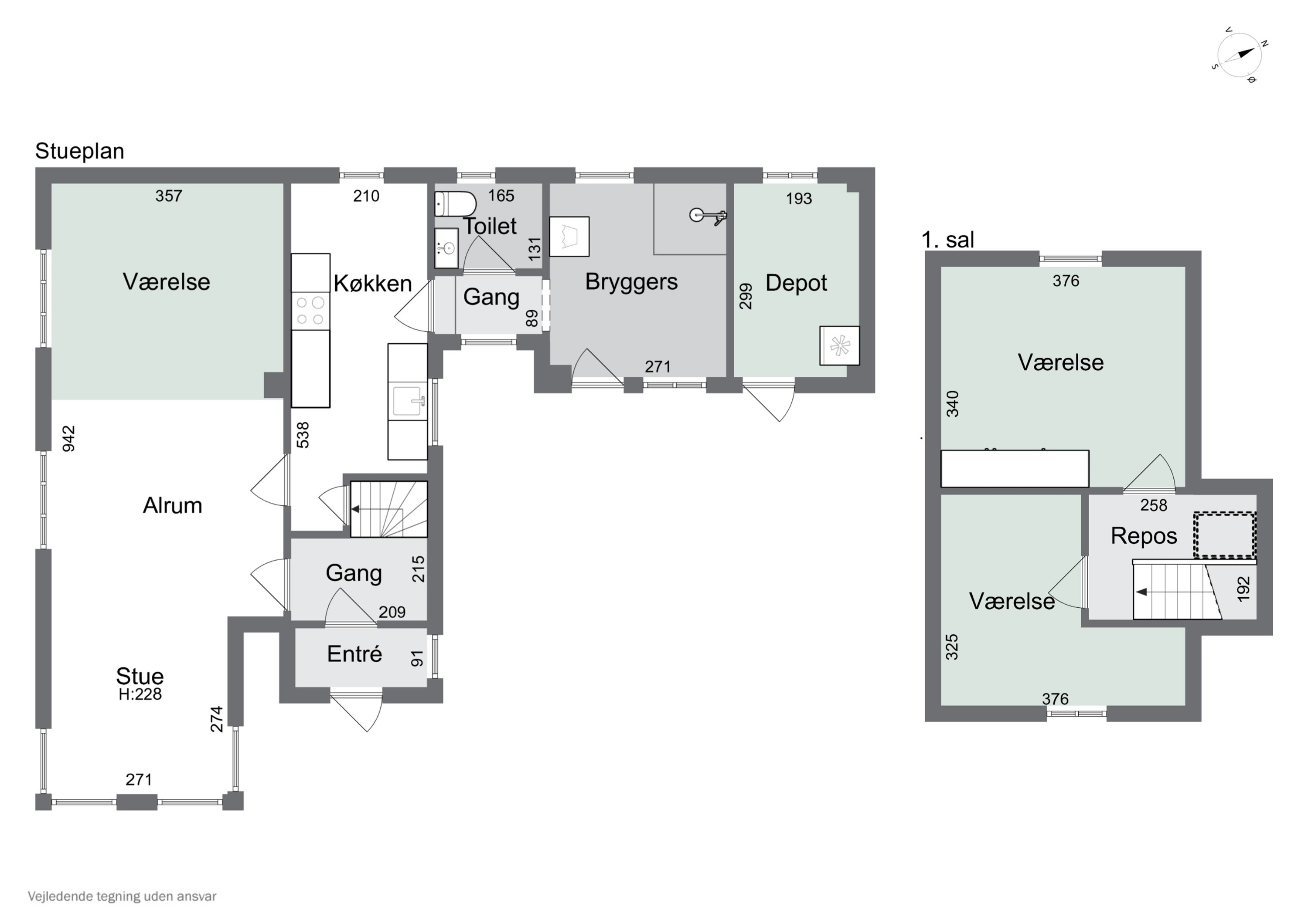 Plantegninger billede af Kissendrupvej 1B, Brandskov, 4654 Faxe Ladeplads