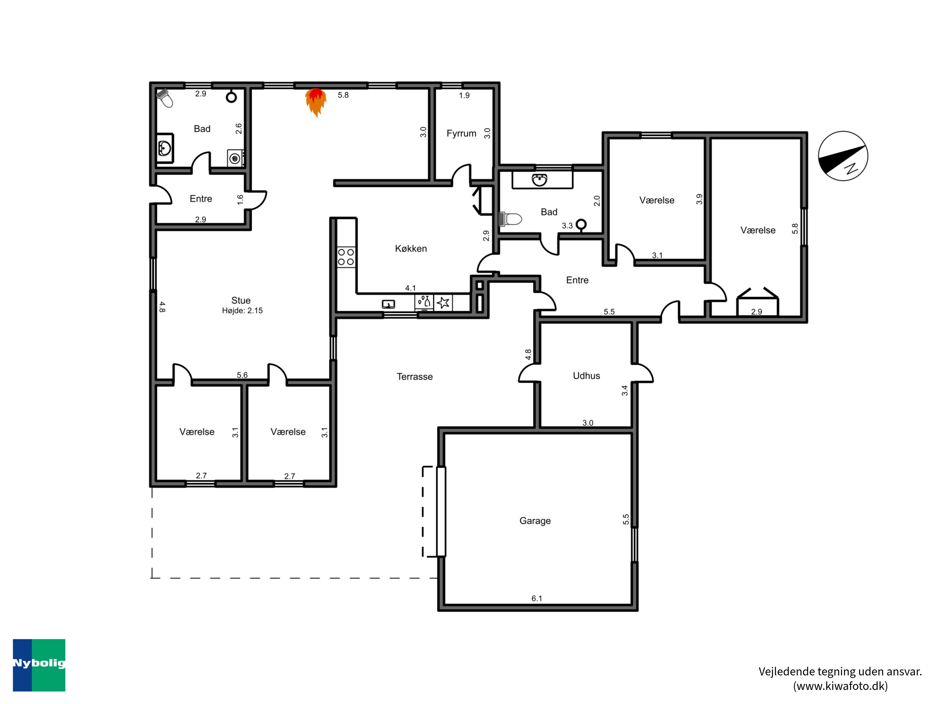 Plantegninger billede af Skovvej 5, 4960 Holeby