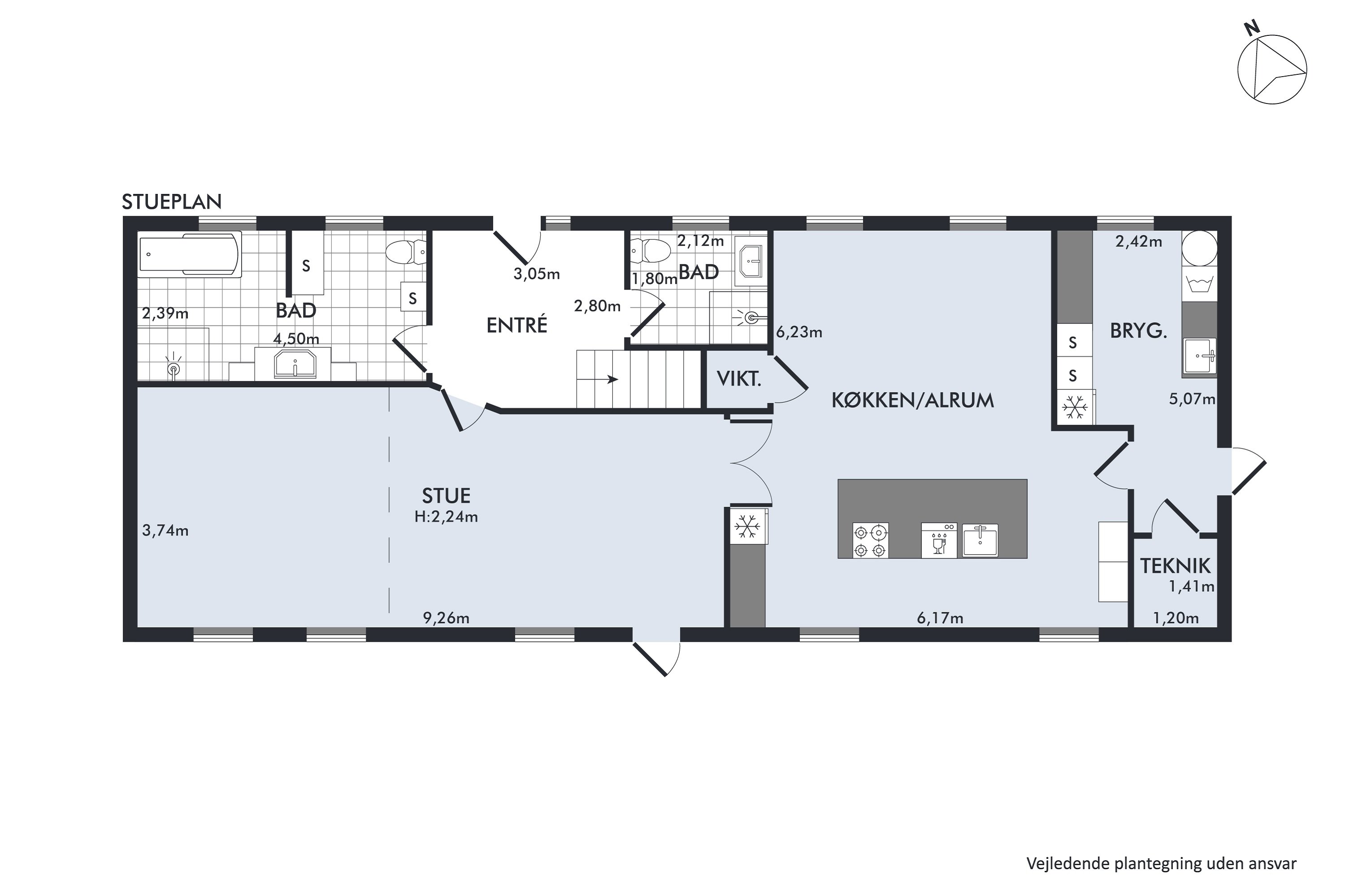 Plantegninger billede af Sandballevej 92, Grundfør, 8382 Hinnerup