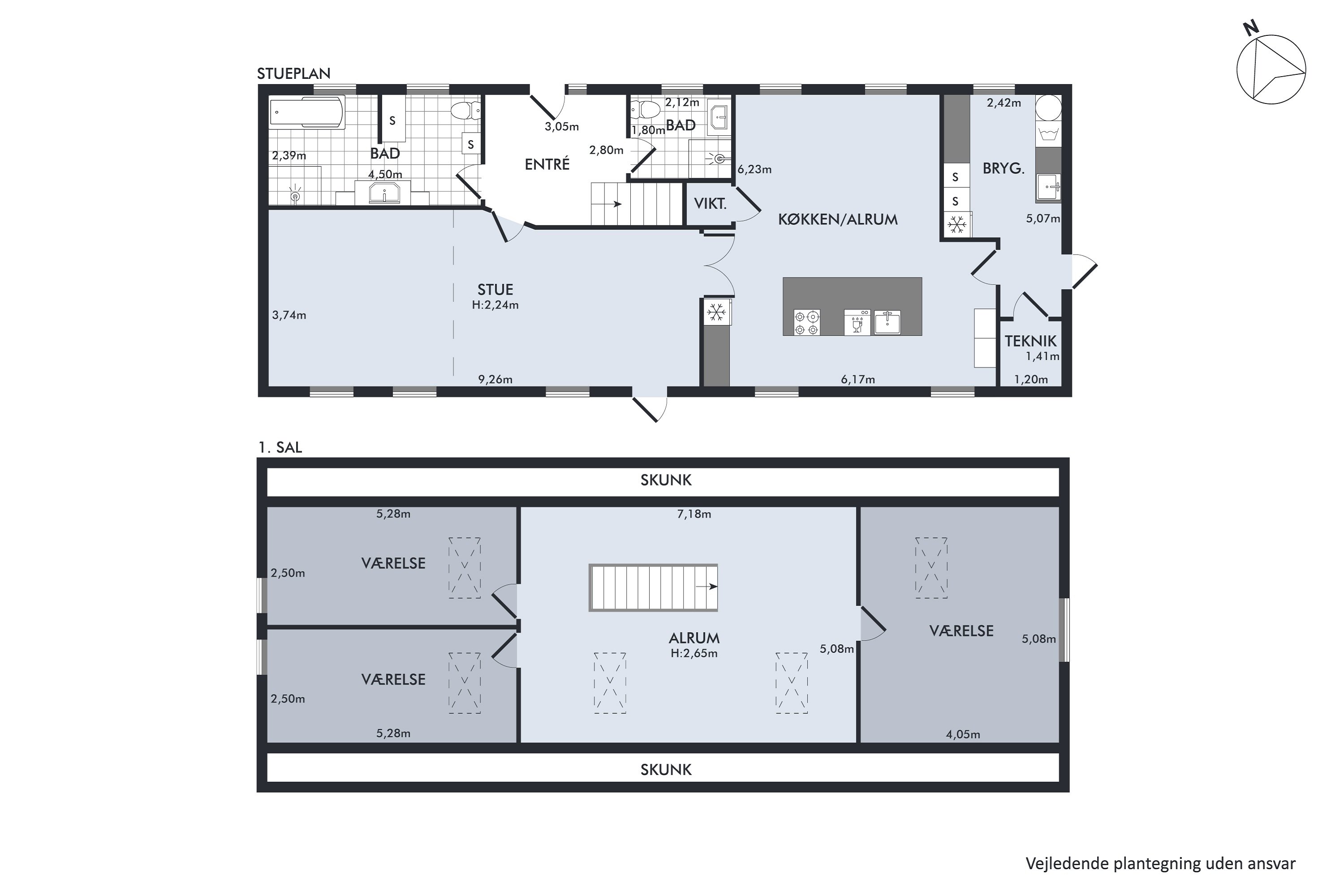 Plantegninger billede af Sandballevej 92, Grundfør, 8382 Hinnerup