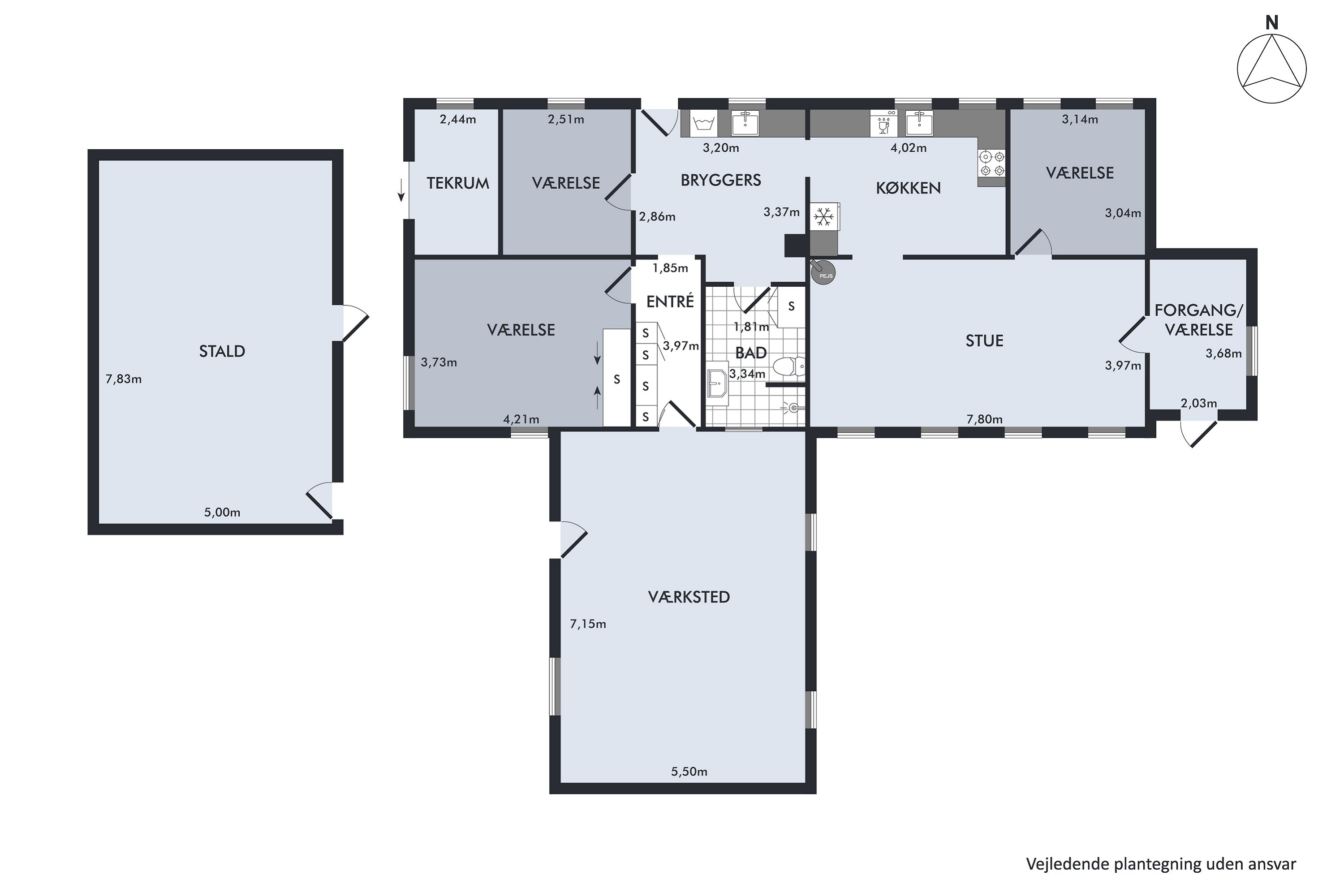 Plantegninger billede af Vinkelvej 267, Vinkel, 8800 Viborg