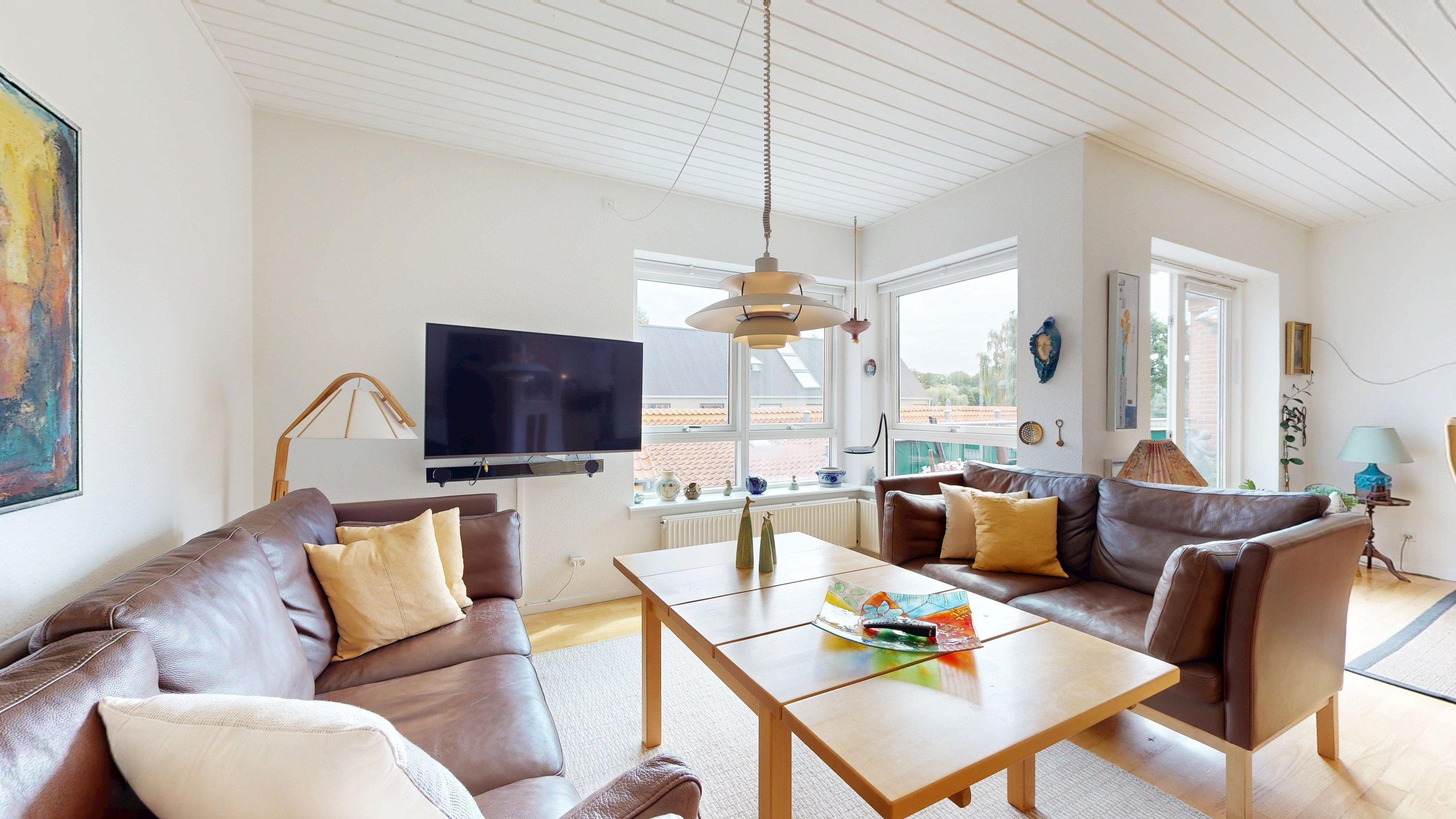 Fremhævet stue billede i fuldskærmstilstand. Billede af Lillesøvej 21, 1. 6., 8660 Skanderborg