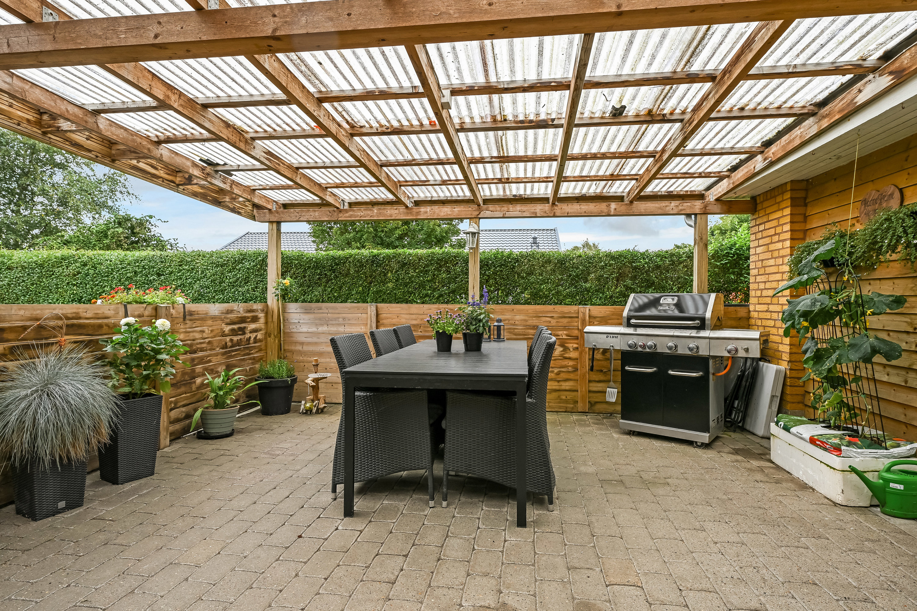 Fremhævet terrasse billede i fuldskærmstilstand. Billede af Langgade 49, Donslund, 7250 Hejnsvig