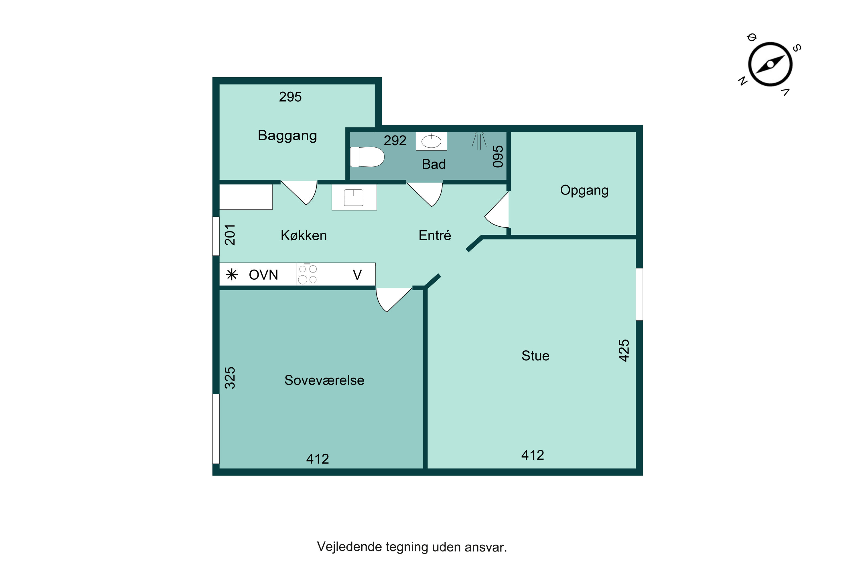 Plantegninger billede af Emil Møllers Gade 10, 3. tv., 8700 Horsens