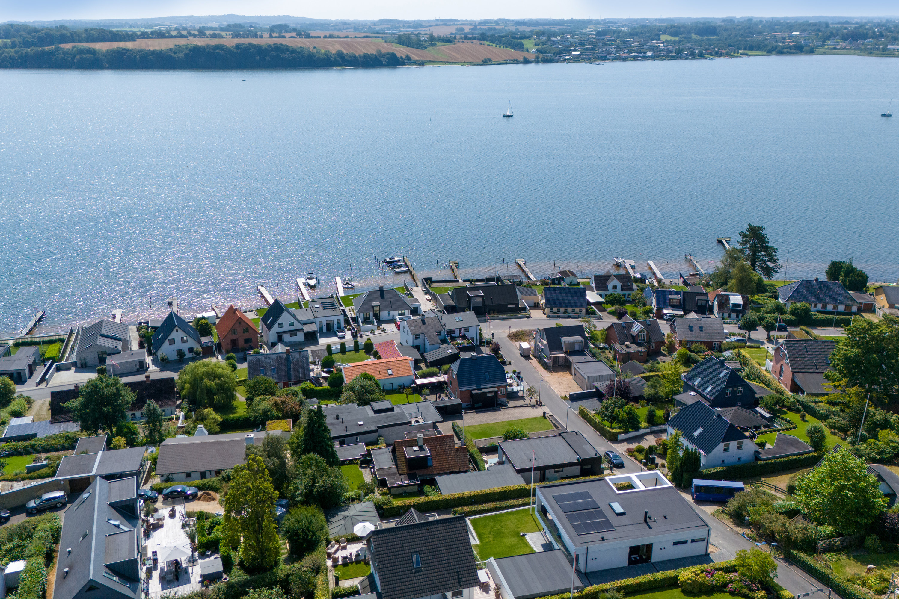 Fremhævet luftfoto billede i fuldskærmstilstand. Billede af Strandhøj 4, Strandhuse, 6000 Kolding