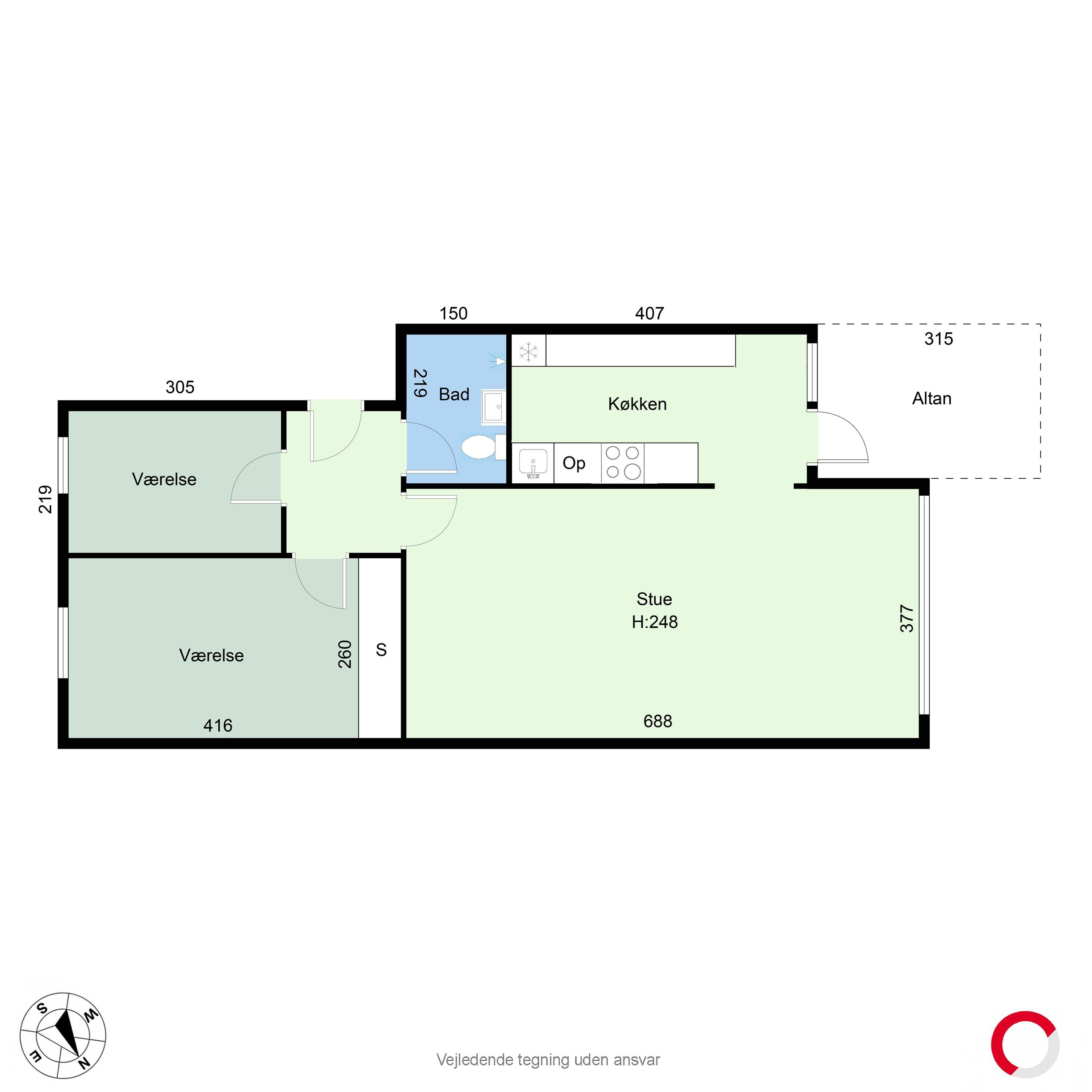Plantegninger billede af Hougårdsvej 44, 2. th., 8220 Brabrand
