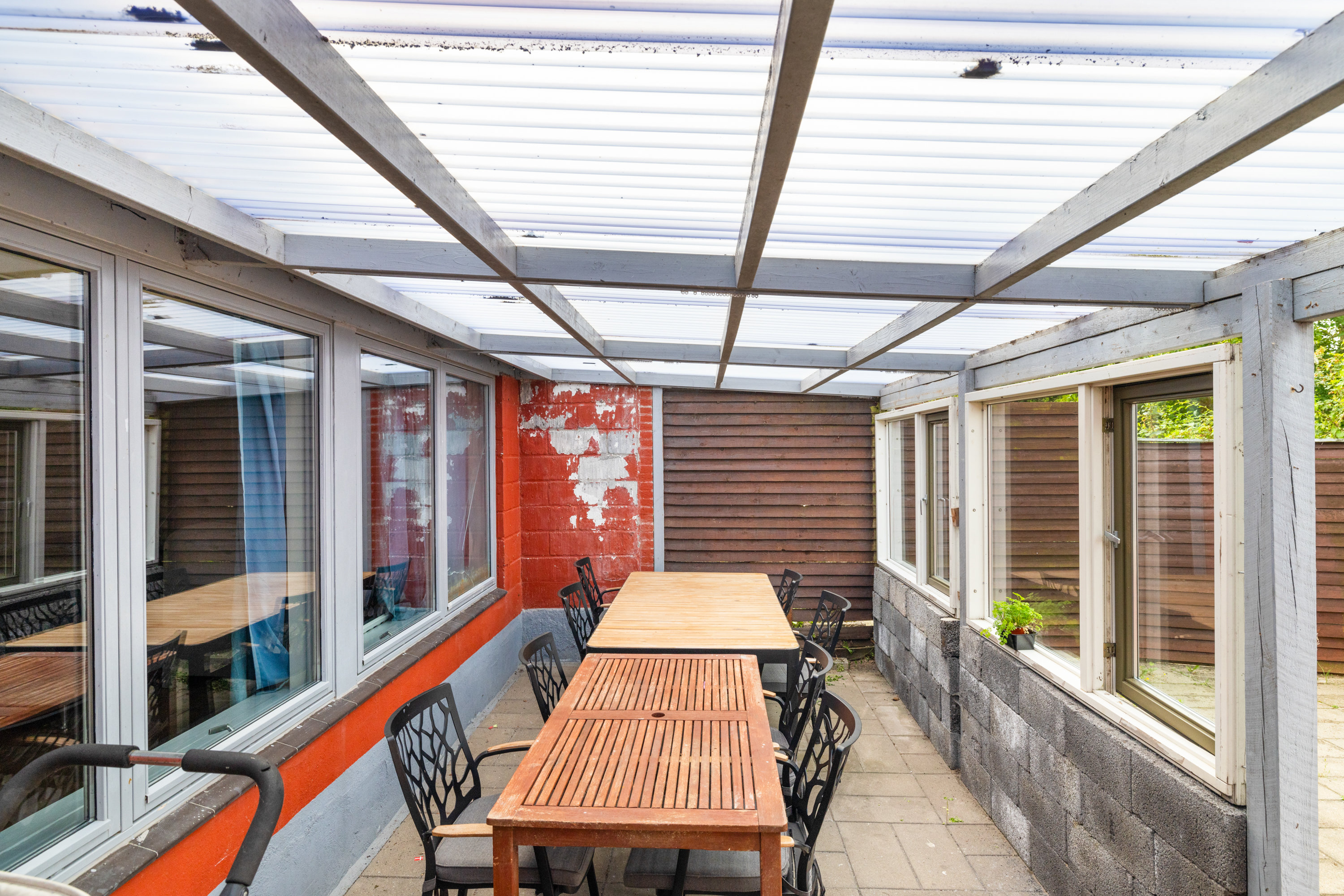 Fremhævet overdækket terrasse billede i fuldskærmstilstand. Billede af Eskemosegyden 10, Åstrup, 5600 Faaborg