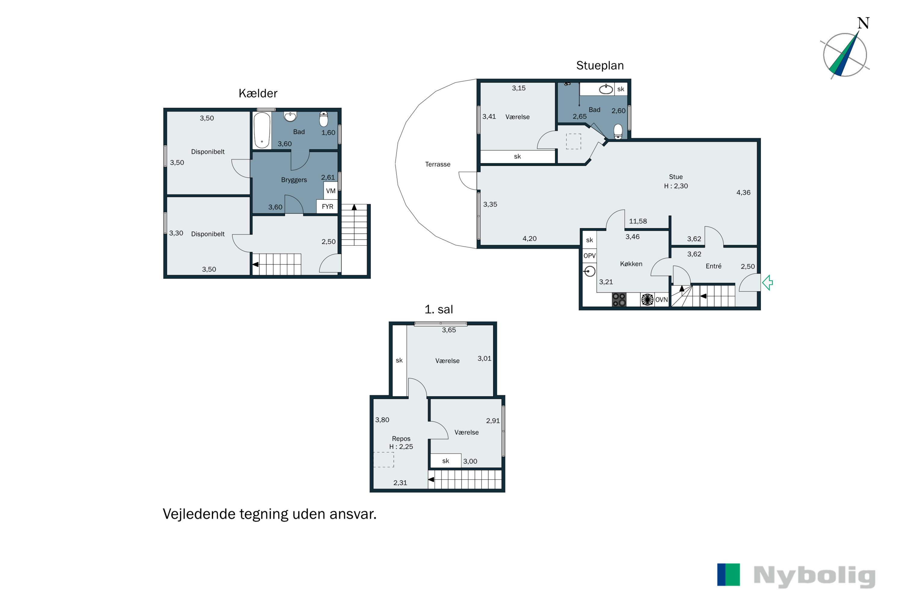 Plantegninger billede af Okslundvej 23, Lindknud, 6650 Brørup