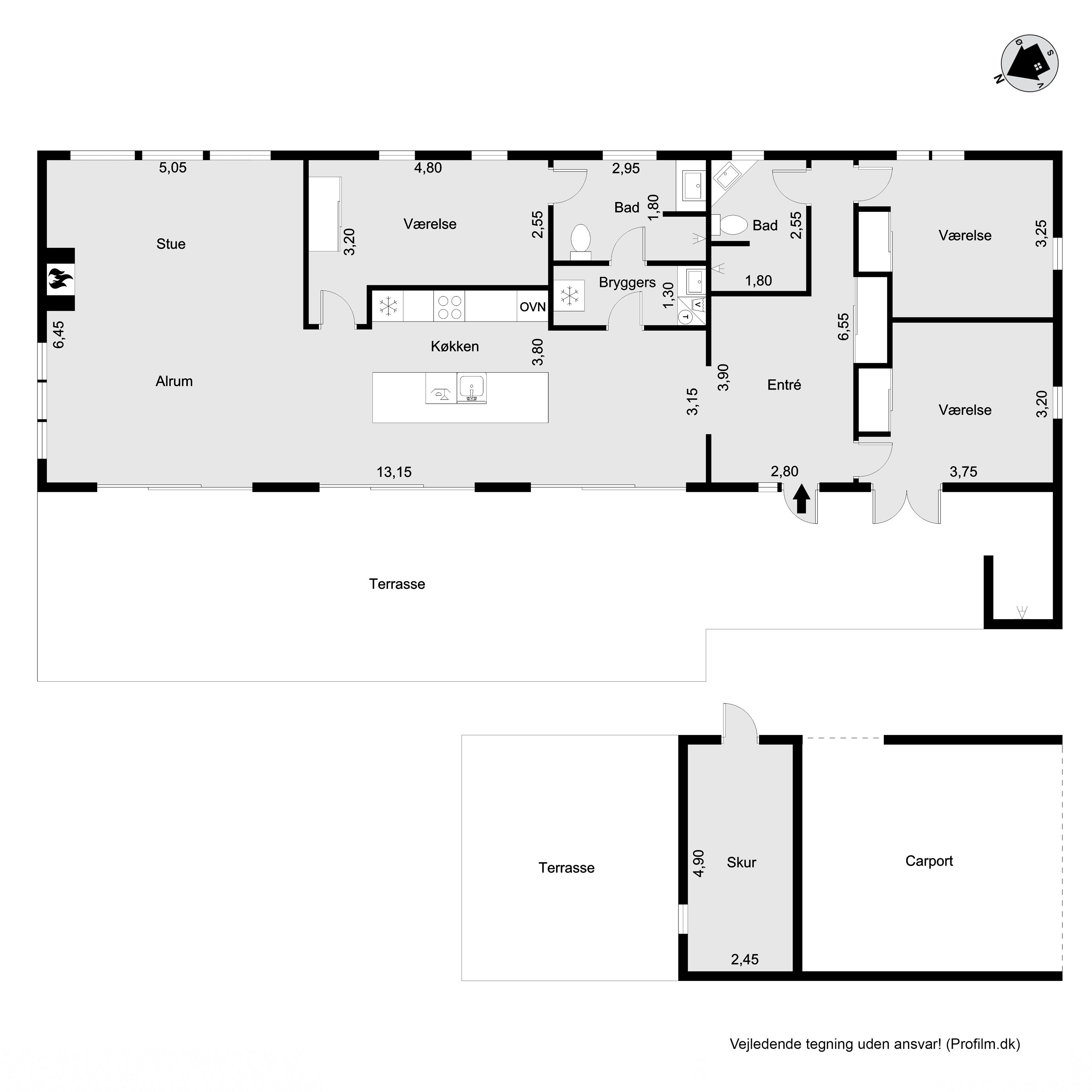 Plantegninger billede af Skovbakken 3, Rågeleje, 3210 Vejby