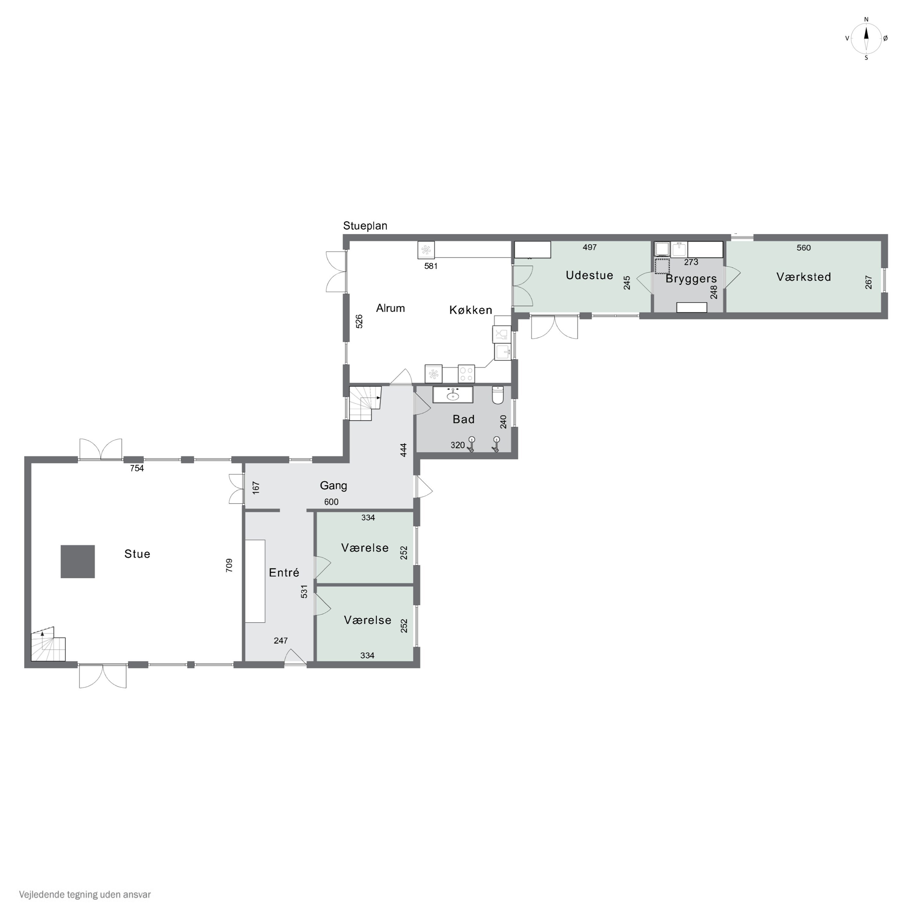 Plantegninger billede af Aldersrovej 8, Værslev, 4400 Kalundborg
