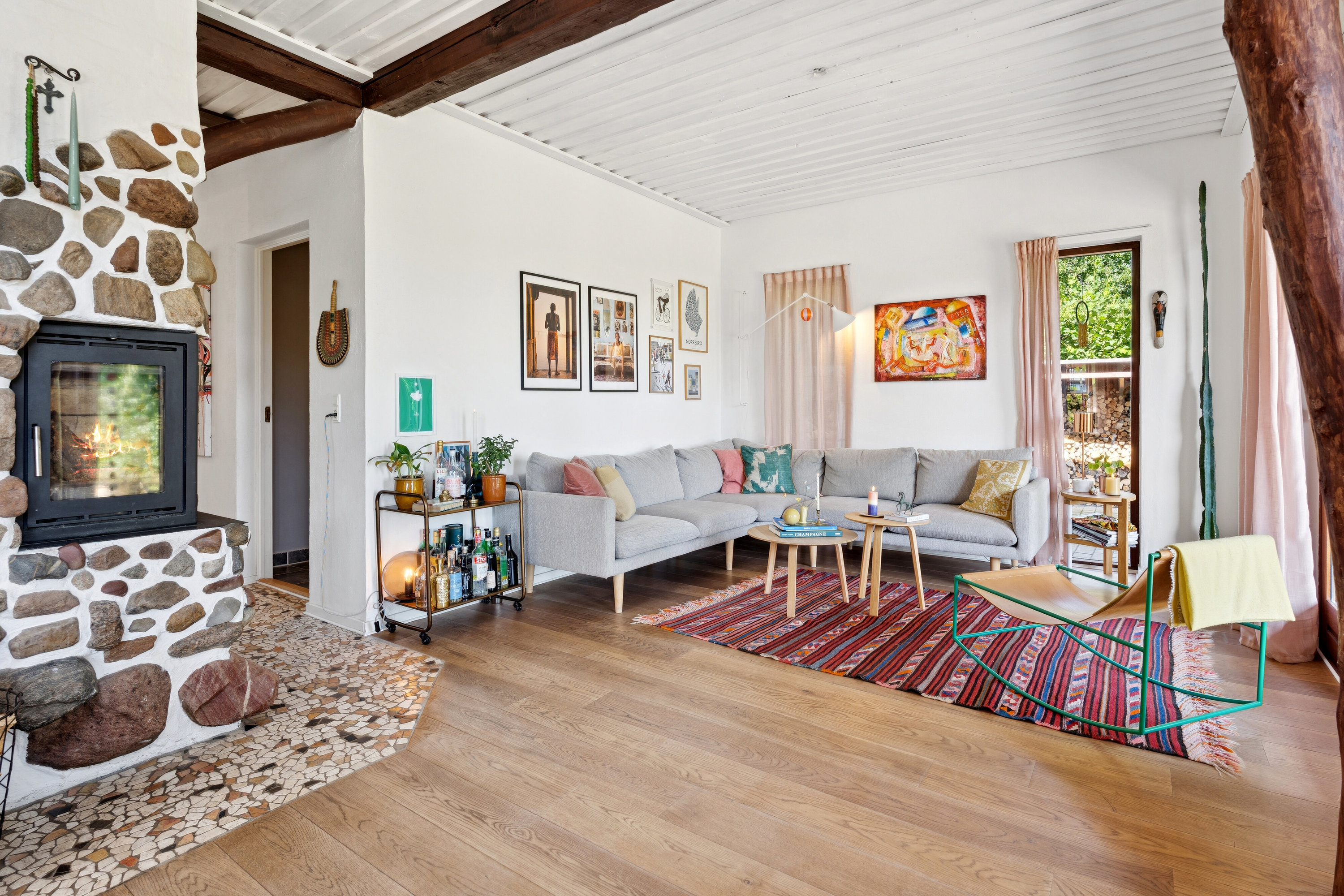 Fremhævet stue billede i fuldskærmstilstand. Billede af Munklindevej 62, 7441 Bording