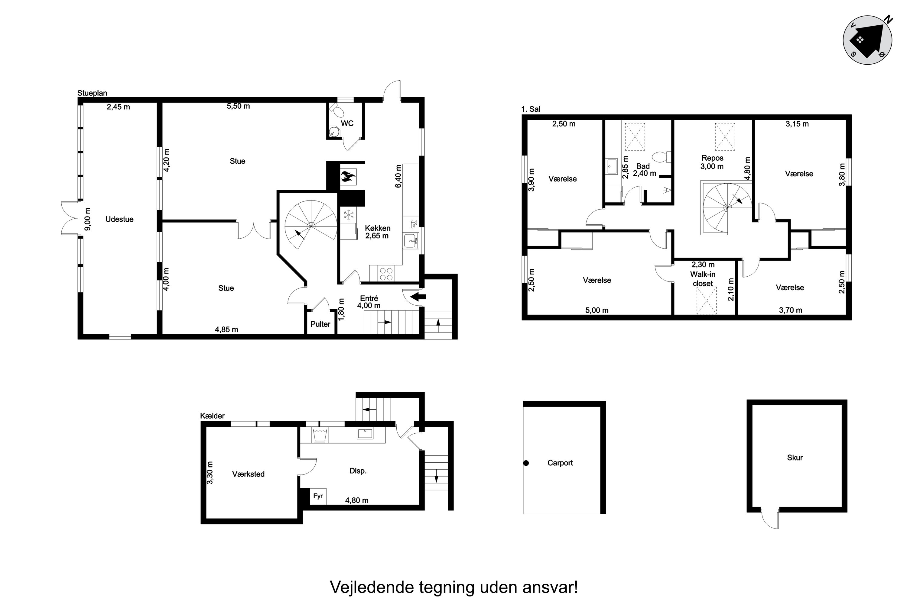 Plantegninger billede af Sæddingvej 1, Hanning, 6900 Skjern