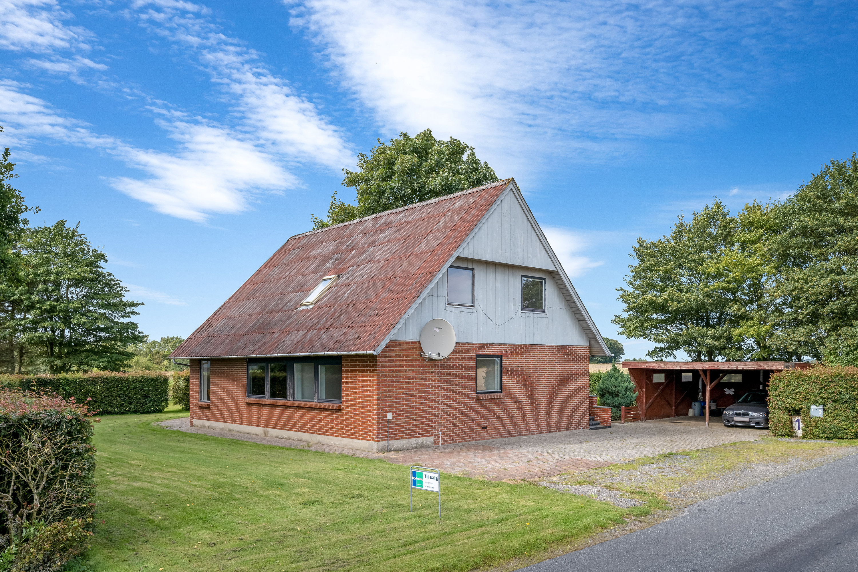 Miniaturebillede 1: facade. Billede af Sæddingvej 1, Hanning, 6900 Skjern