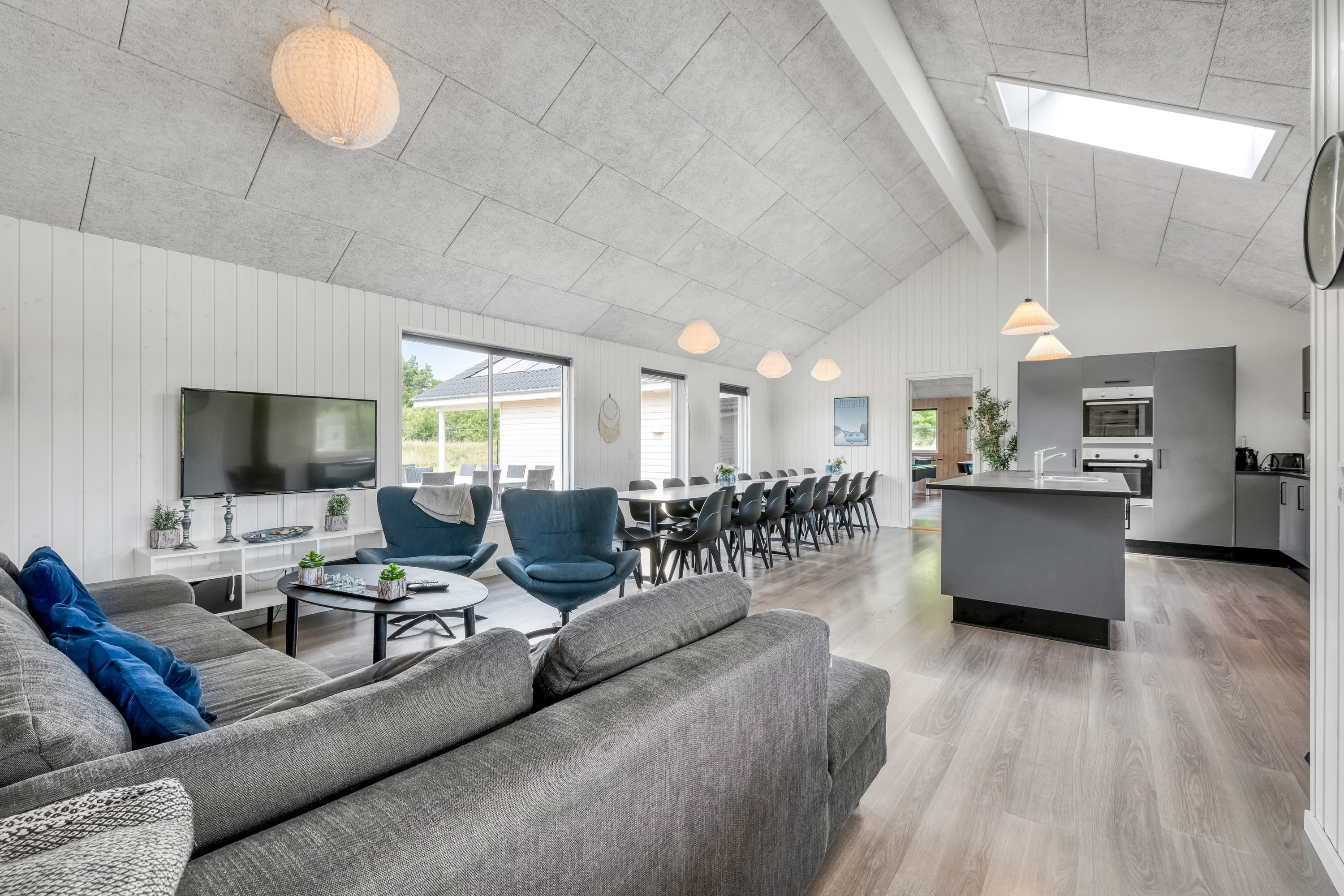 Fremhævet stue billede i fuldskærmstilstand. Billede af Solvang 13, Lønne, 6830 Nørre Nebel