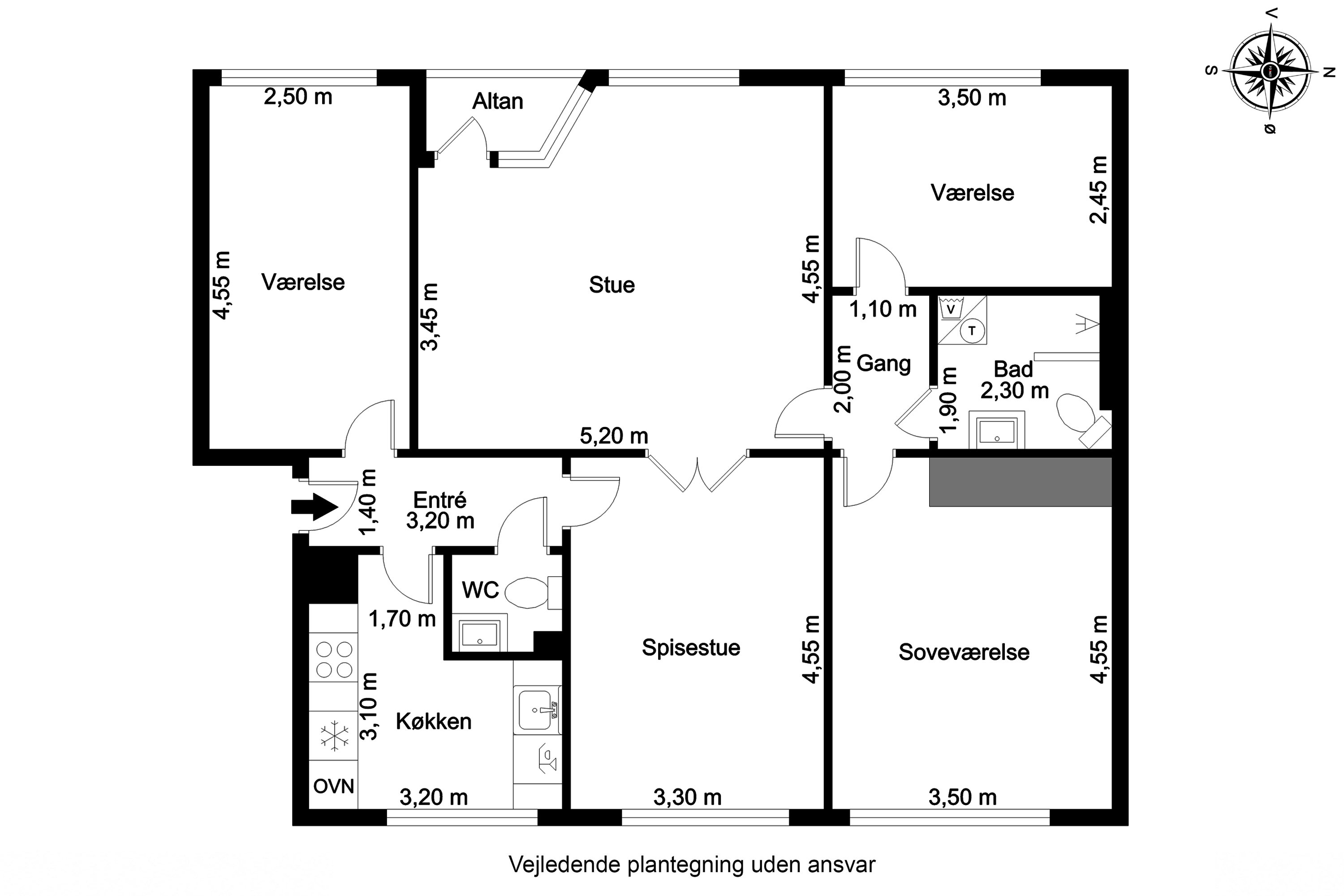 Plantegninger billede af Knudedybet 25, 1. th., 6700 Esbjerg