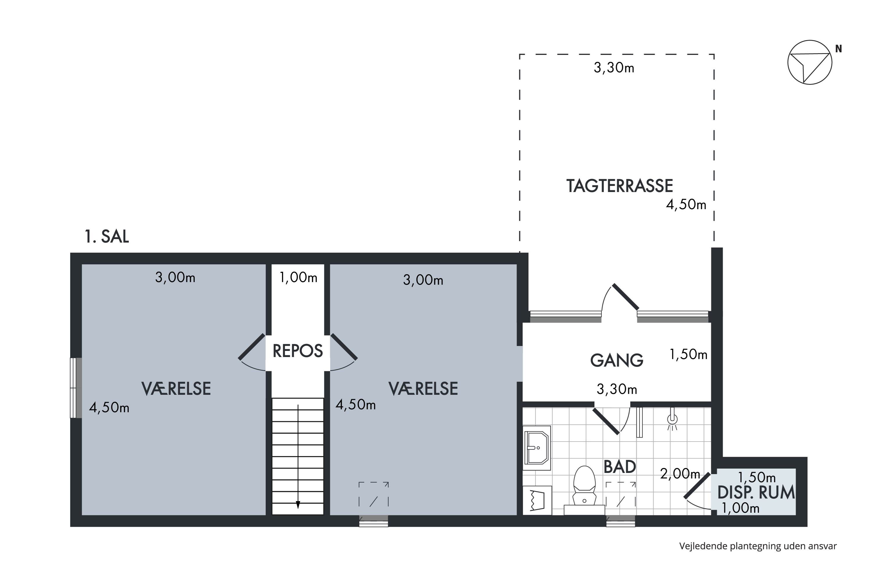 Plantegninger billede af Landsbygaden 30B, Sengeløse, 2630 Taastrup