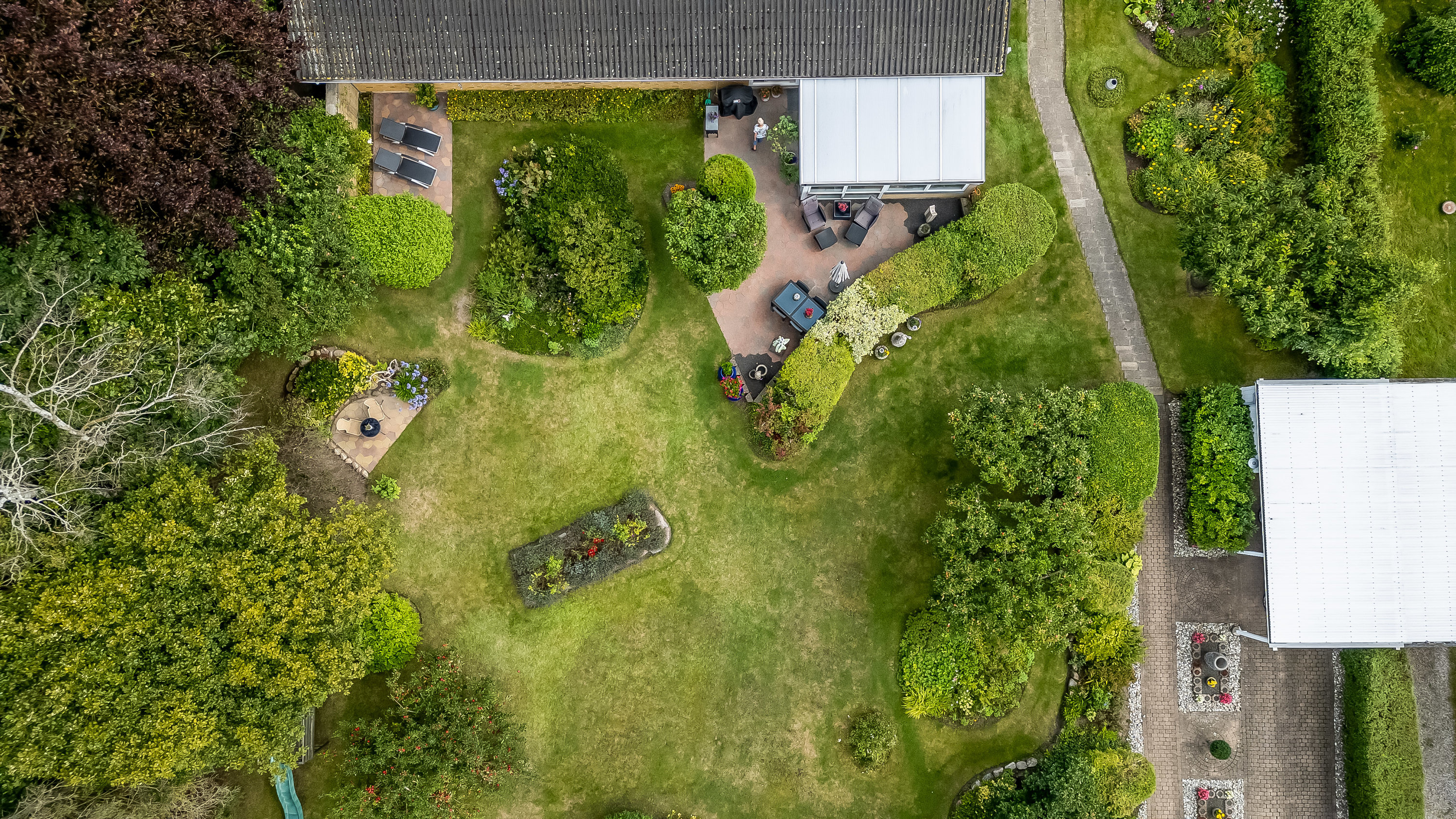 Fremhævet luftfoto billede i fuldskærmstilstand. Billede af Travegårdsvej 14, Meløse, 3320 Skævinge