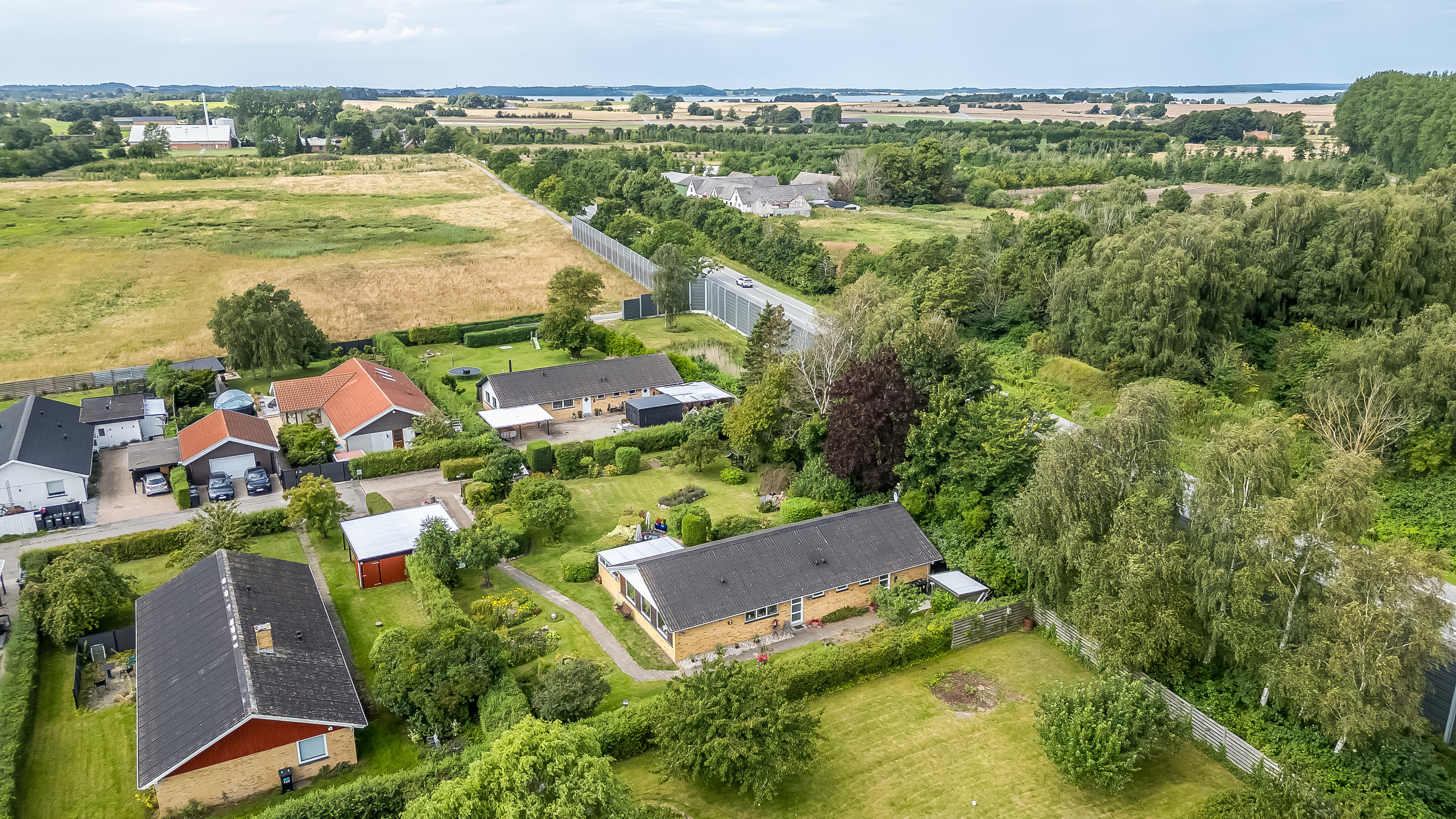 Fremhævet luftfoto billede i fuldskærmstilstand. Billede af Travegårdsvej 14, Meløse, 3320 Skævinge