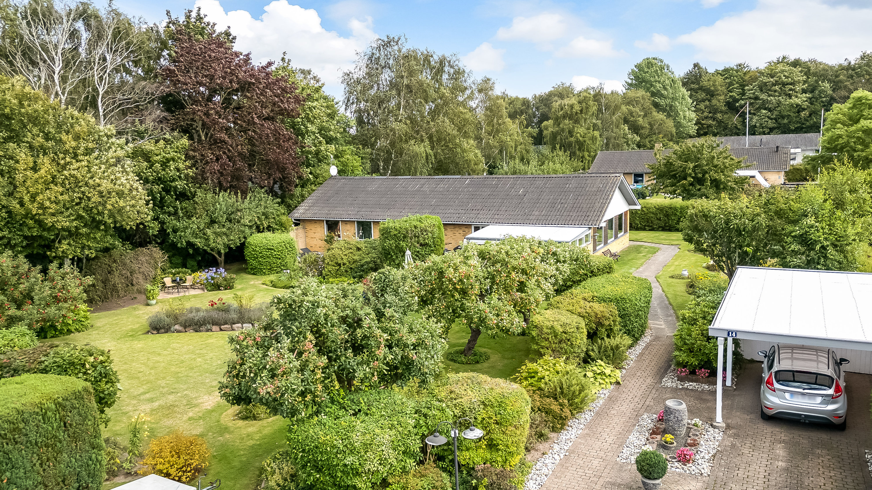 Fremhævet facade billede i fuldskærmstilstand. Billede af Travegårdsvej 14, Meløse, 3320 Skævinge