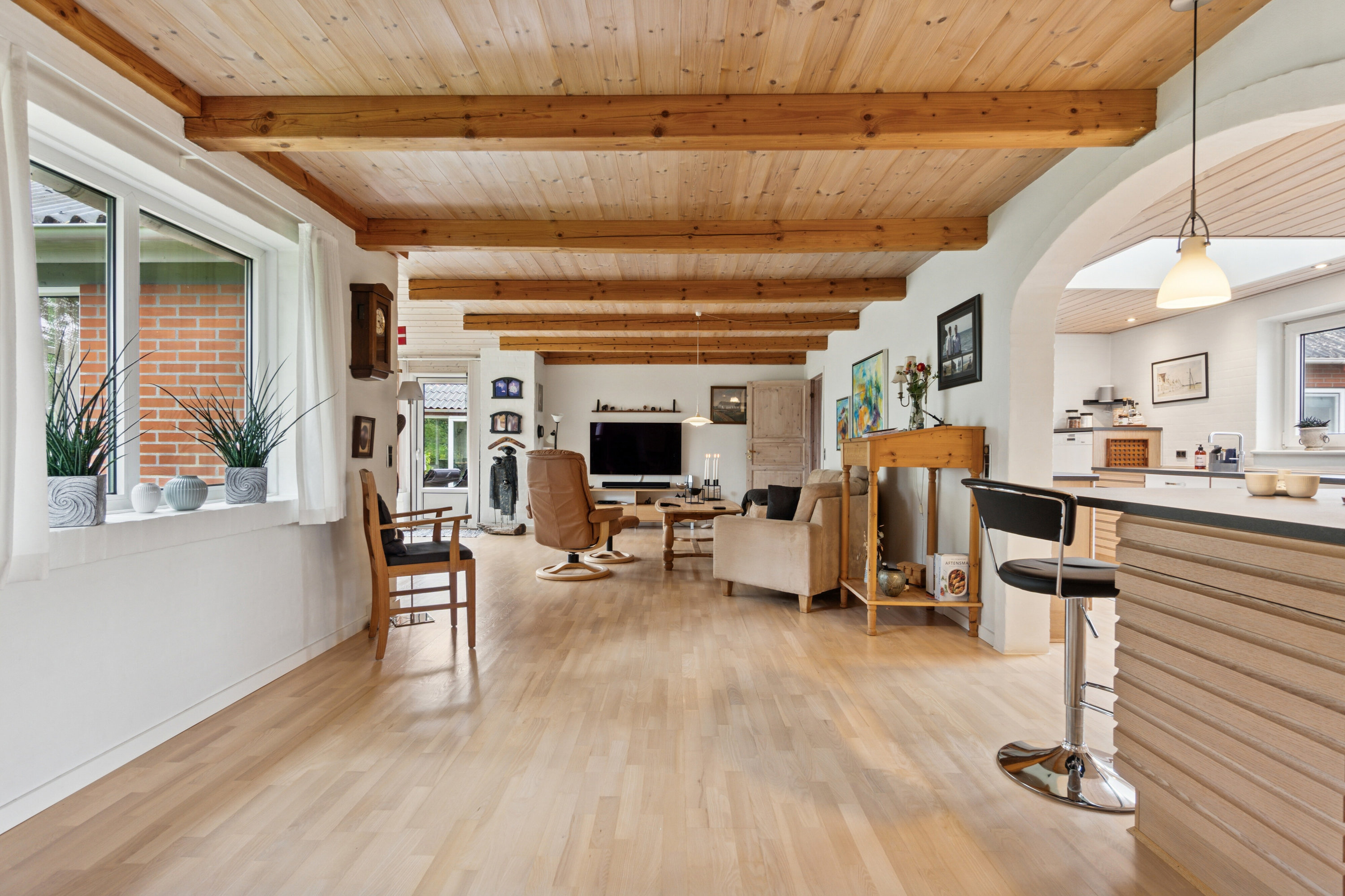 Fremhævet stue billede i fuldskærmstilstand. Billede af Bromøllevej 19, Hunstrup, 7700 Thisted