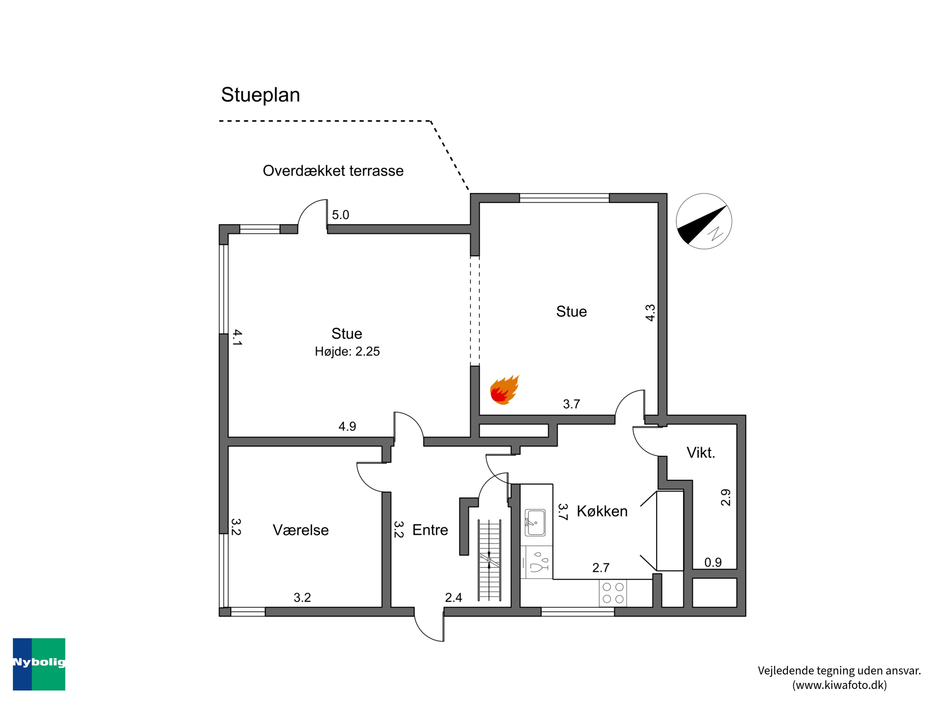 Plantegninger billede af Vestre Landevej 106, 4951 Nørreballe