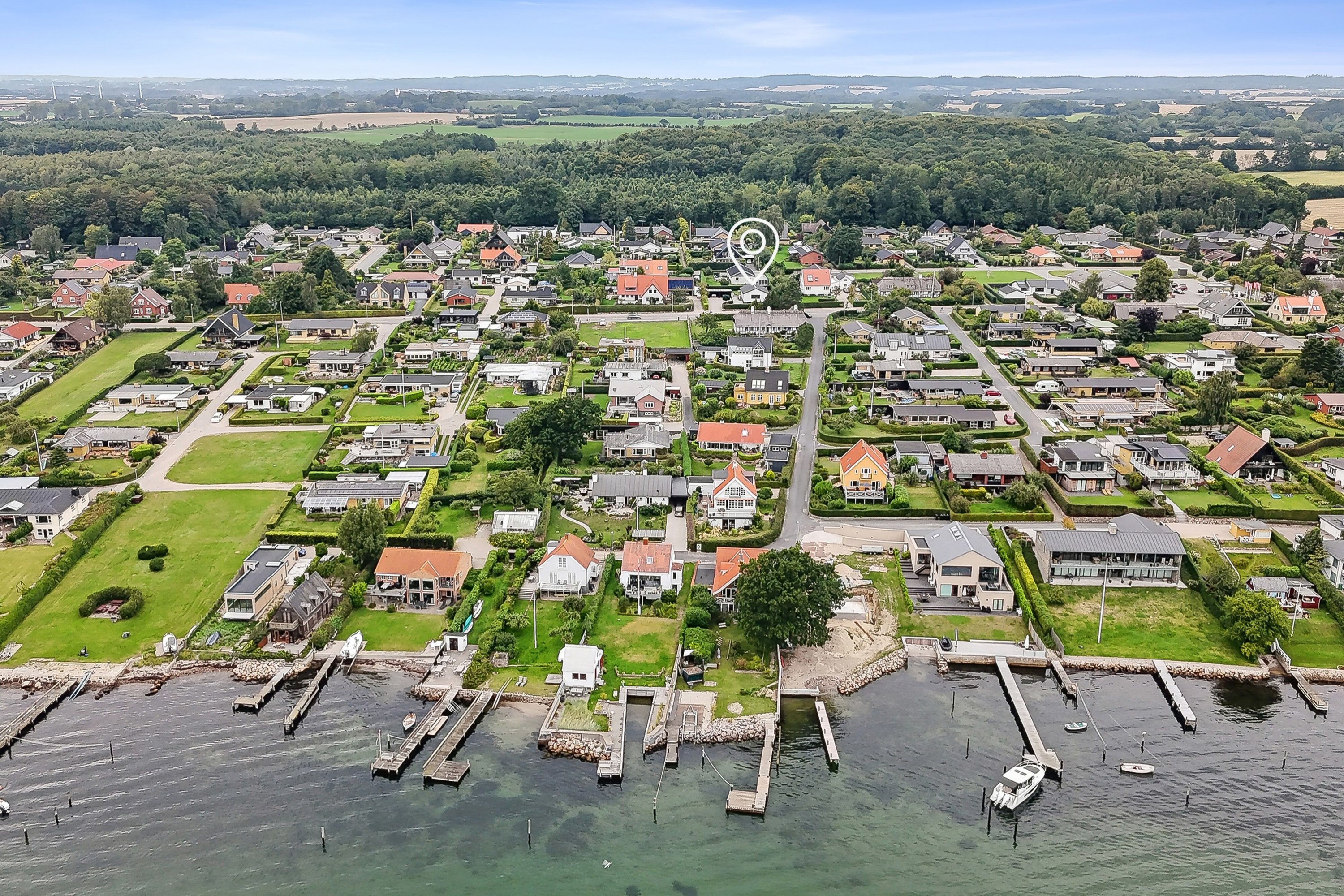 Fremhævet luftfoto billede i fuldskærmstilstand. Billede af Rantzausmindevej 122, 5700 Svendborg