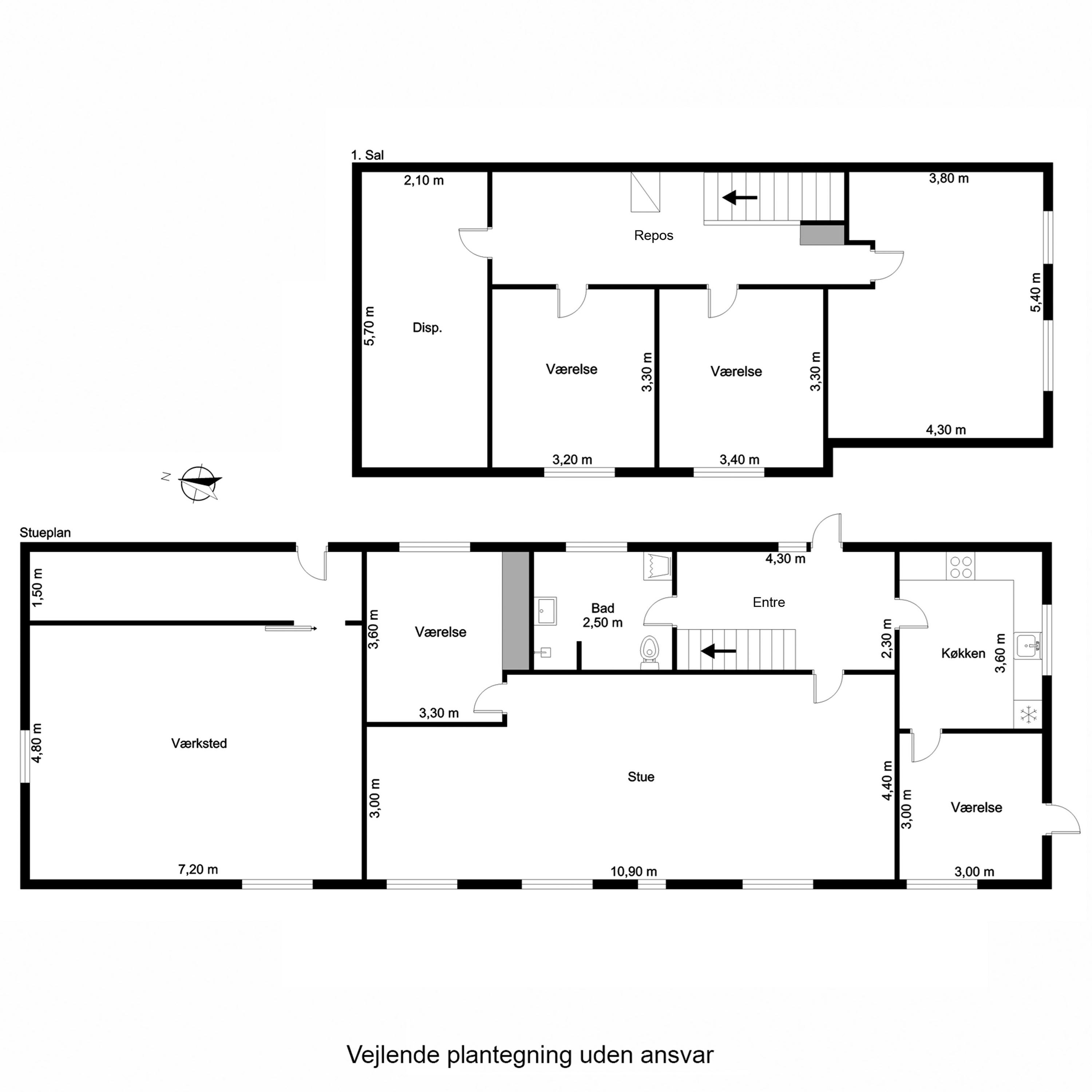 Plantegninger billede af Tukærvej 2, Hjorthede, 8850 Bjerringbro