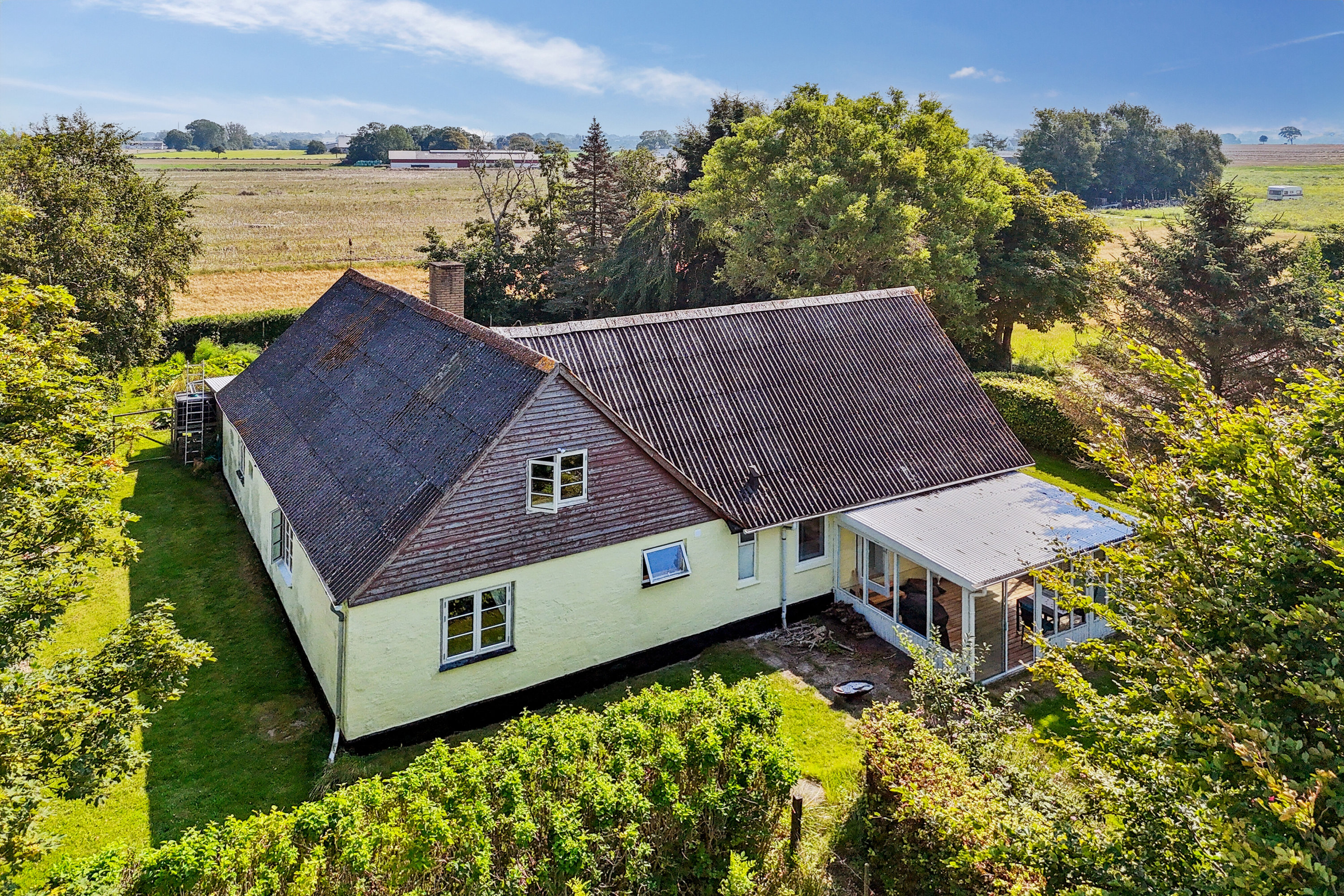 Fremhævet luftfoto billede i fuldskærmstilstand. Billede af Fugleholmvej 4, Hejninge, 4200 Slagelse