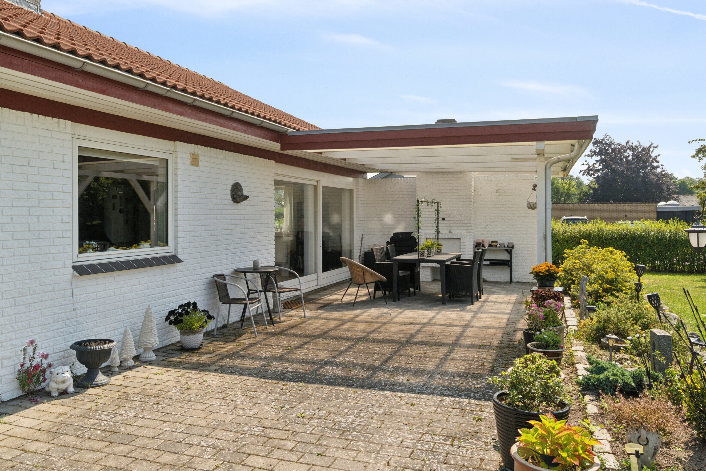 Fremhævet overdækket terrasse billede i fuldskærmstilstand. Billede af Mejsevænget 5, 4700 Næstved