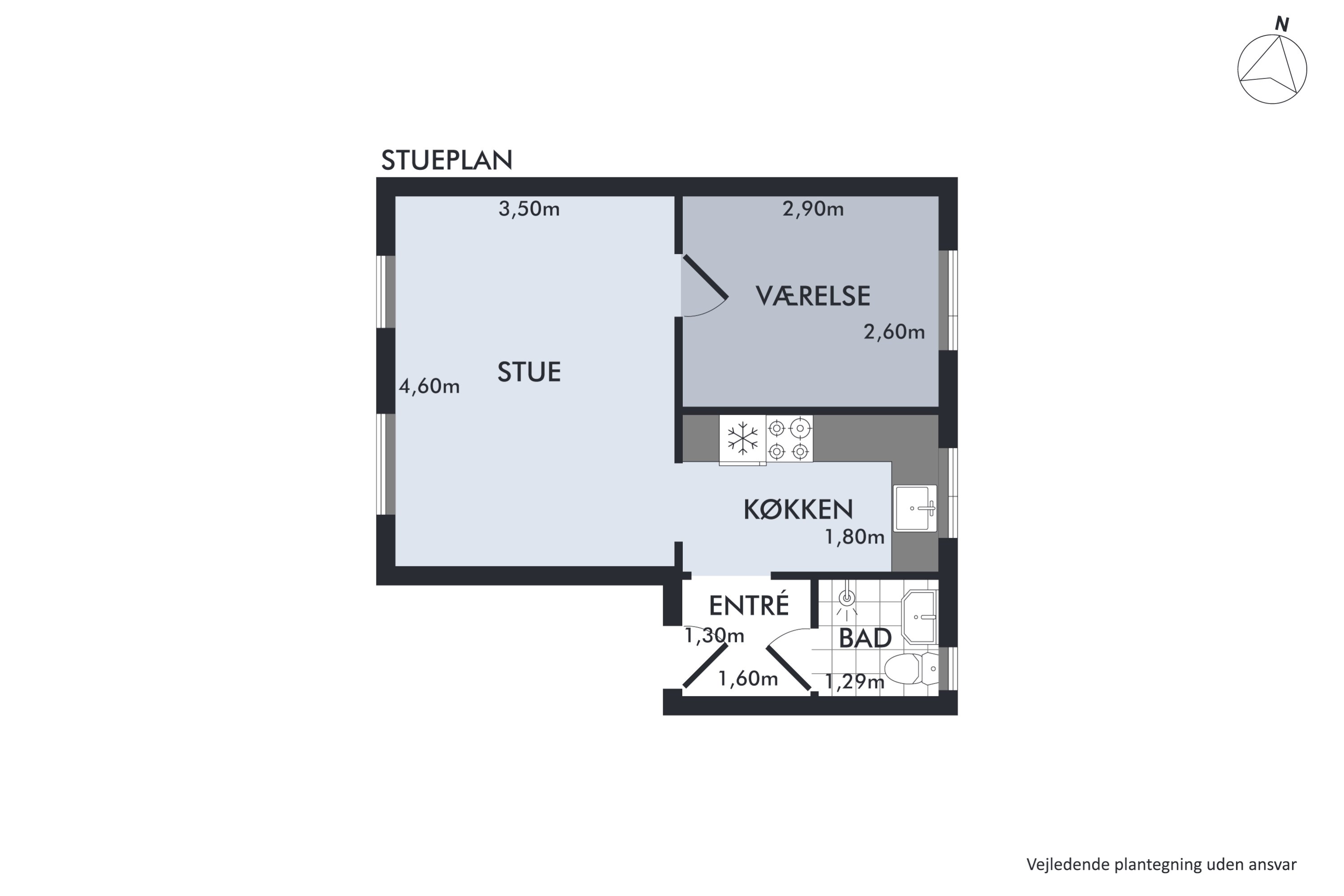 Plantegninger billede af Bragesvej 33, st.. tv., 3000 Helsingør