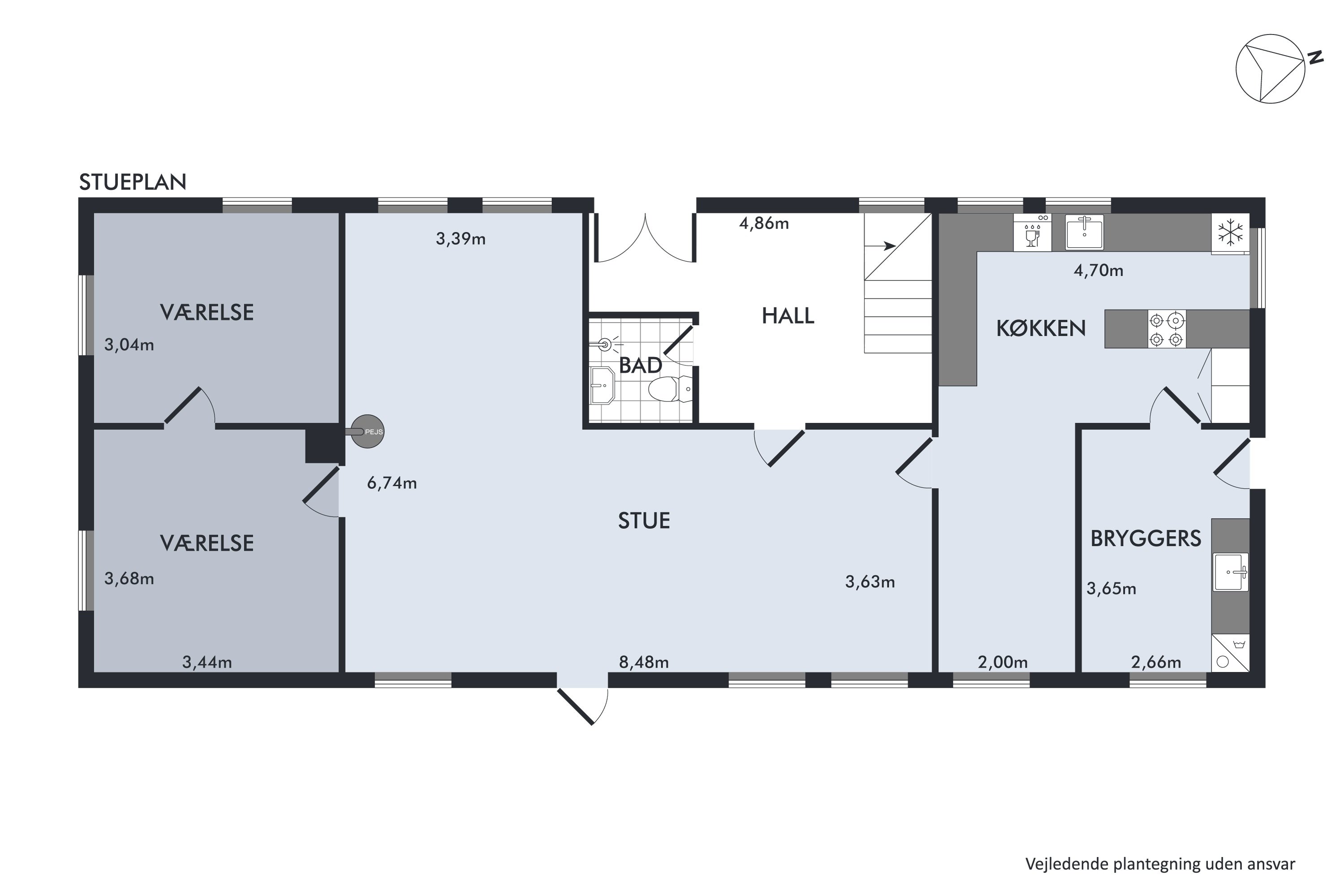 Plantegninger billede af Møllehusvej 4, Skallebæk, 6760 Ribe