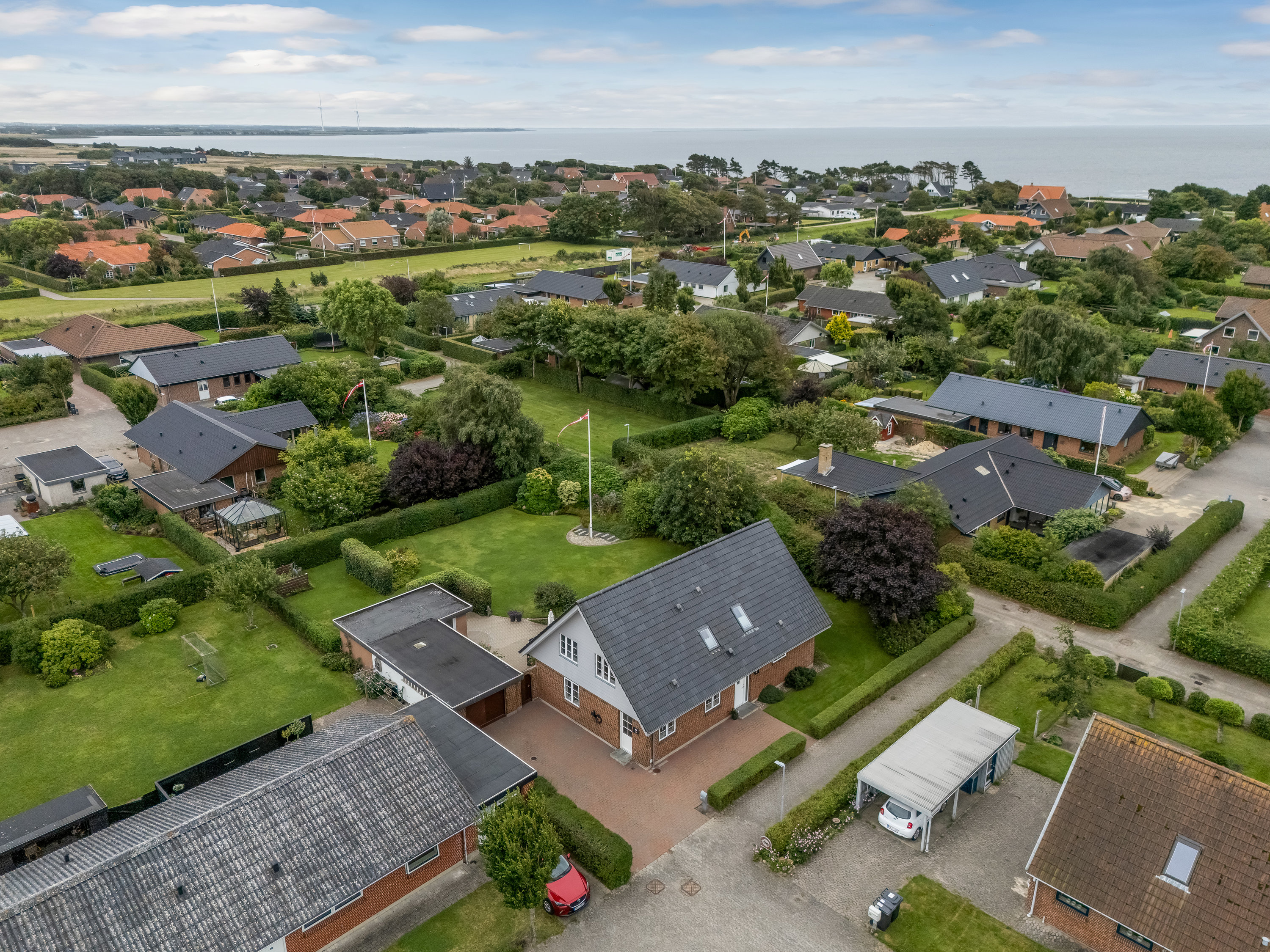 Miniaturebillede 2: luftfoto. Billede af Markledet 55, 6950 Ringkøbing